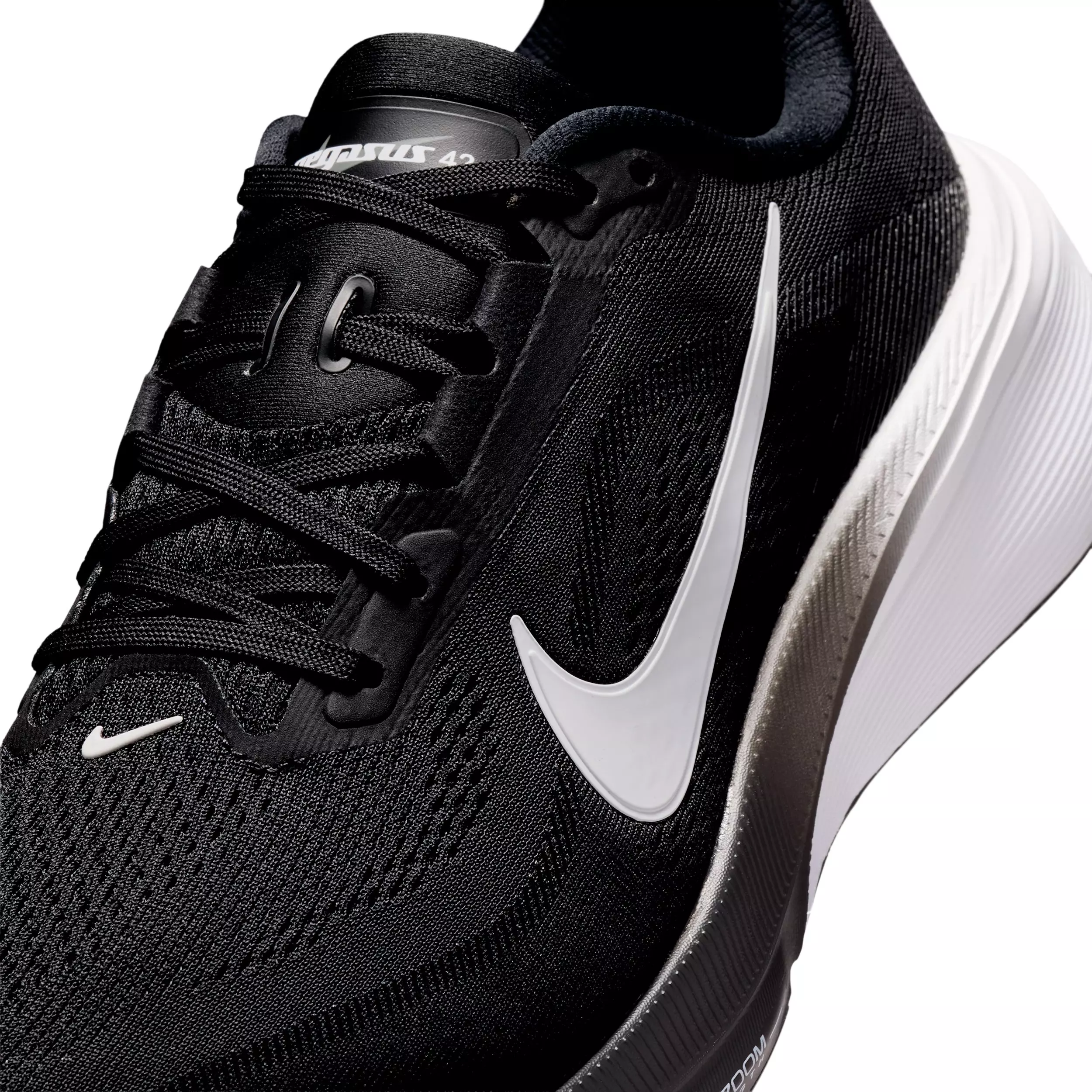 Nike Pegasus 42 "Black/Iron Grey/White" Women's Wide Running Shoe - BLACK/GREY/WHITE