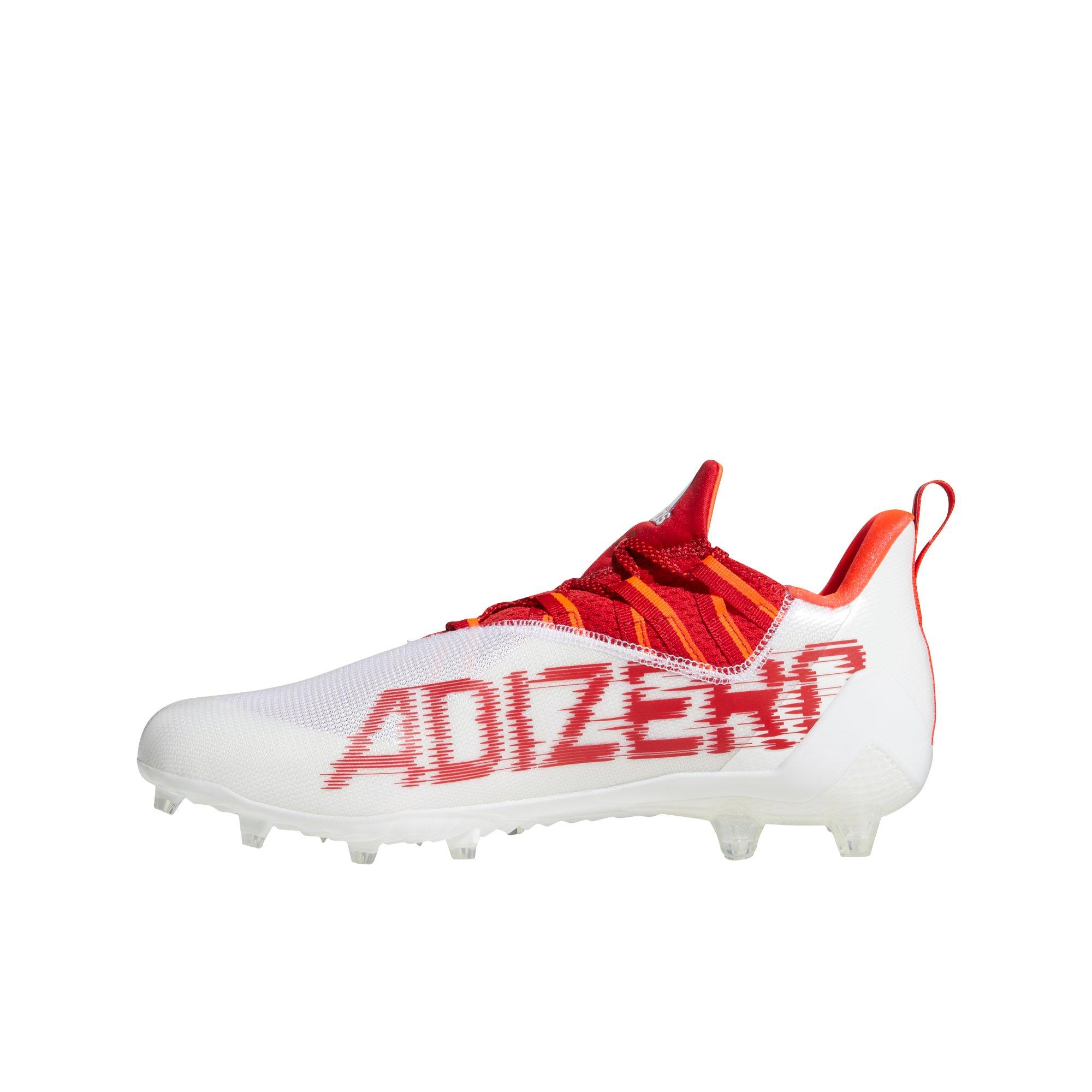 Red adizero cheap football cleats