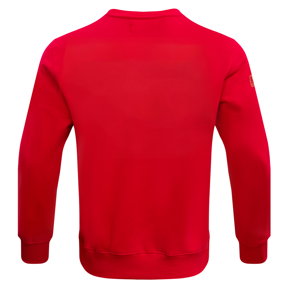 Pro Standard Men's NBA Atlanta Hawks Old English Crewneck -Red - RED Thumbnail View 2