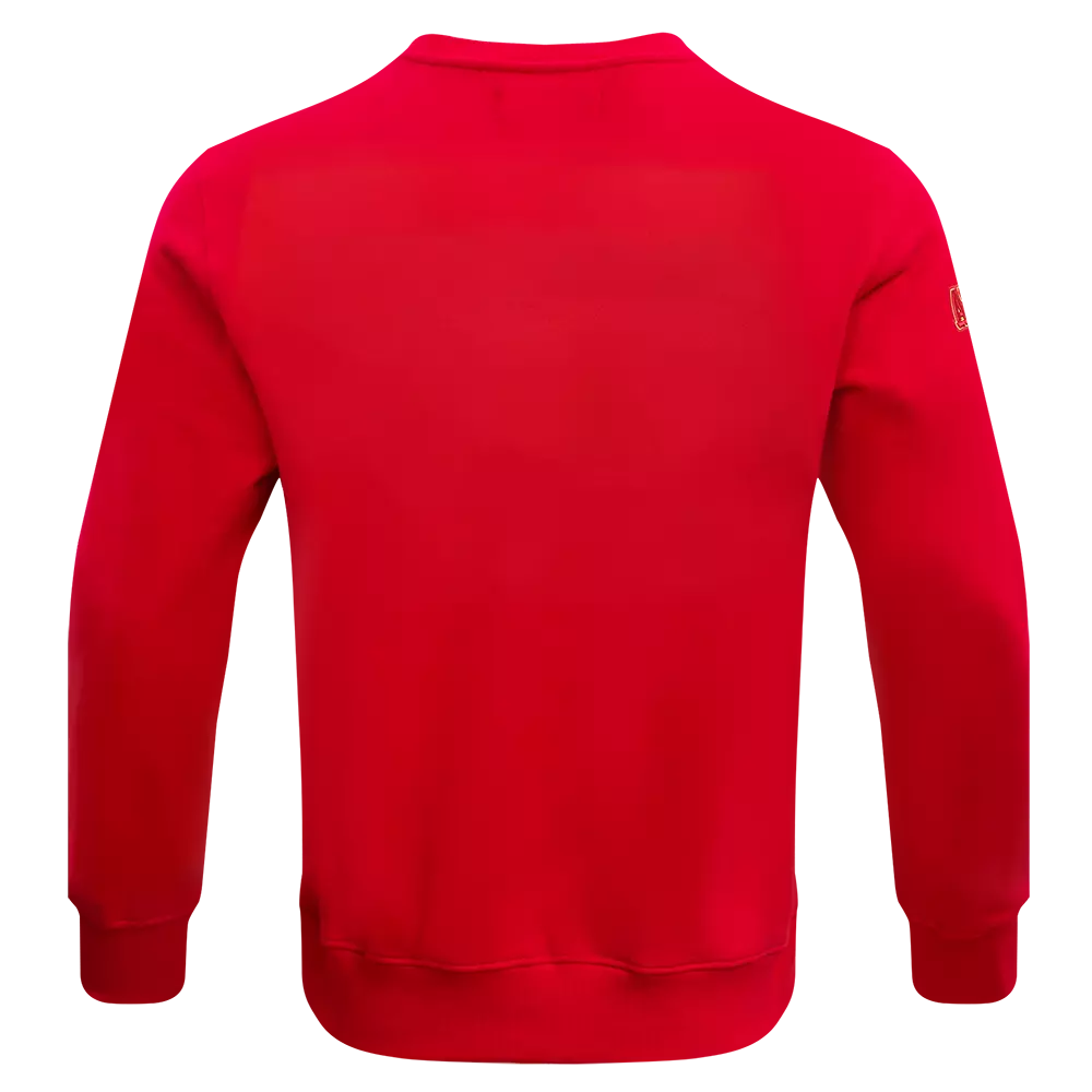 Pro Standard Men's NBA Atlanta Hawks Old English Crewneck -Red - RED