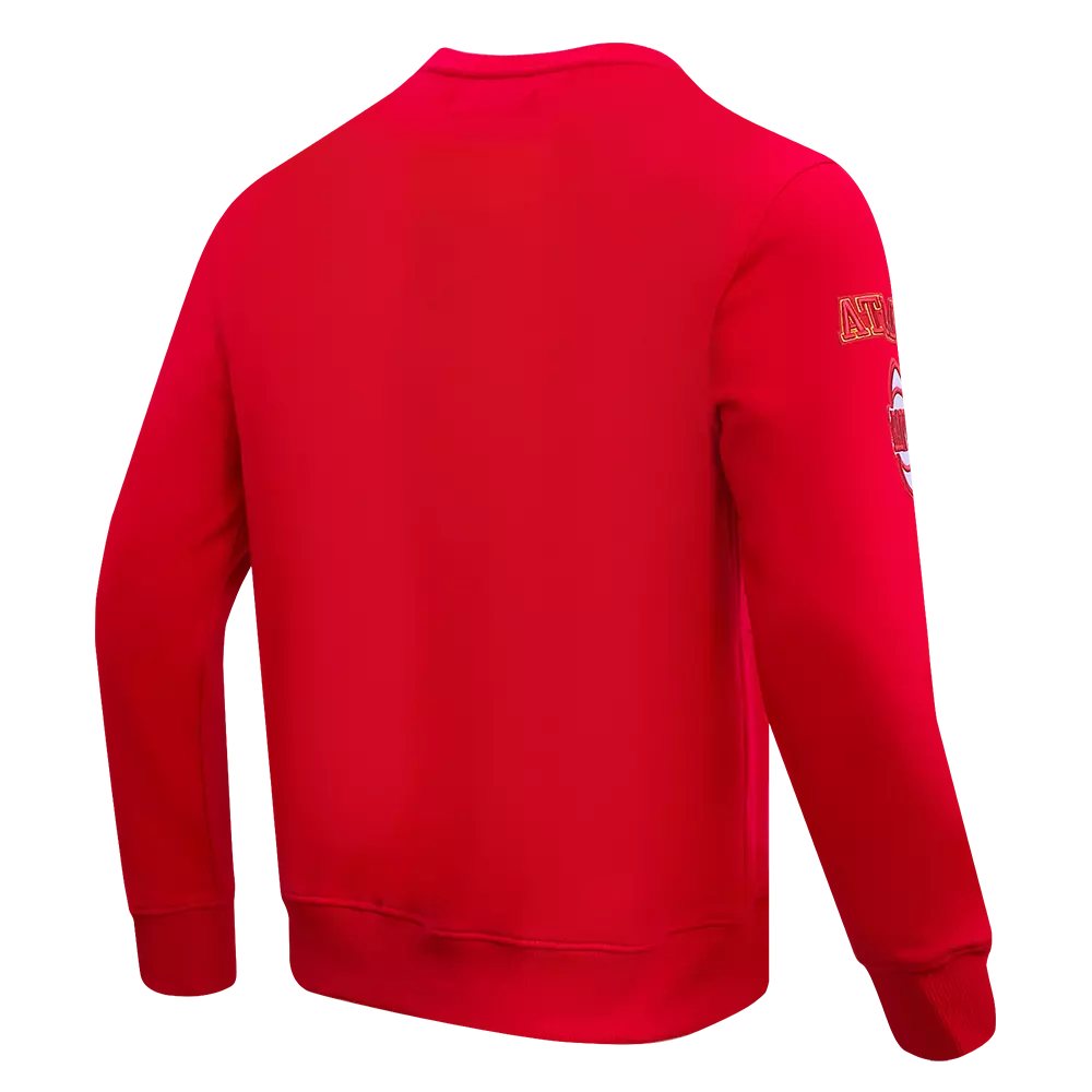 Pro Standard Men's NBA Atlanta Hawks Old English Crewneck - Red - RED