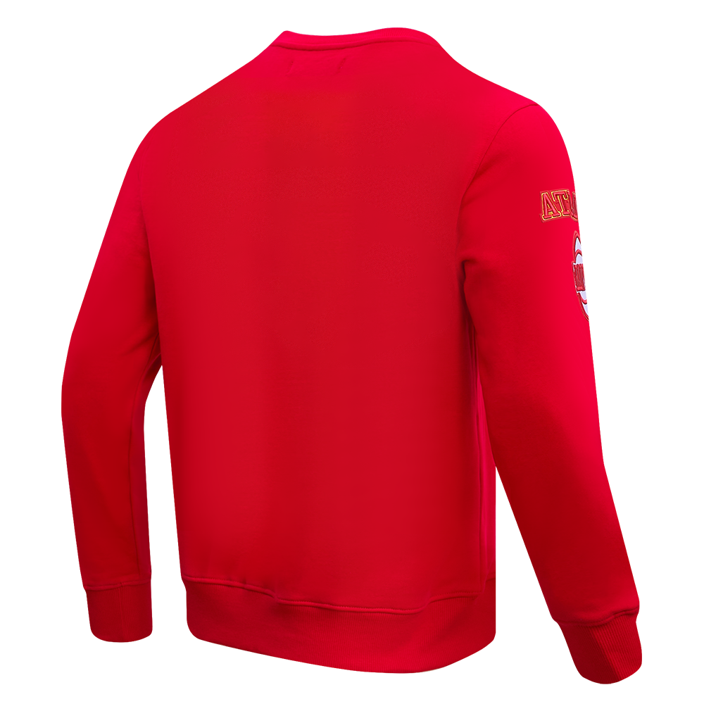 Pro Standard Men's NBA Atlanta Hawks Old English Crewneck -Red - RED Thumbnail View 4