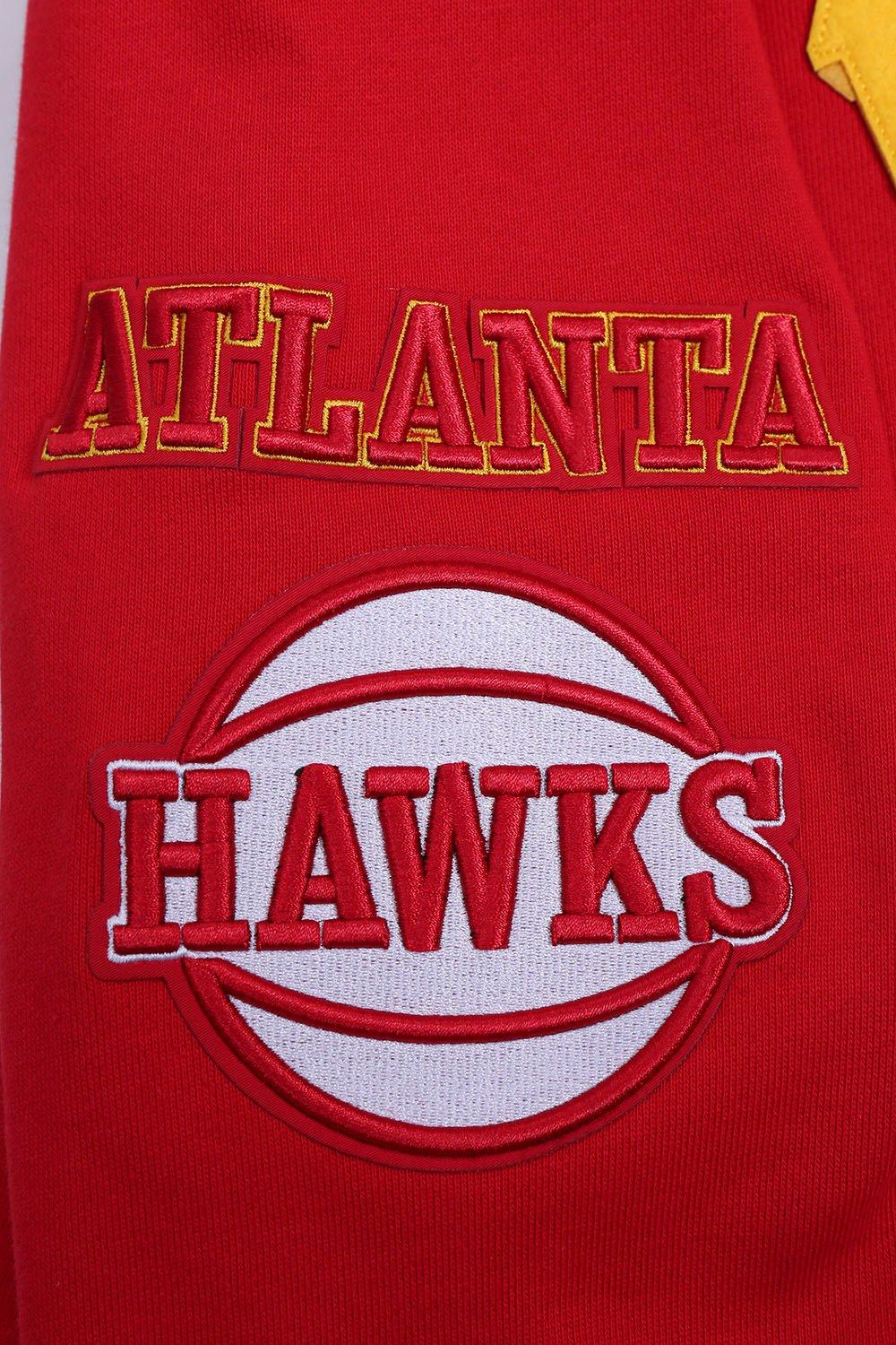 Pro Standard Men's NBA Atlanta Hawks Old English Crewneck - Red - RED Thumbnail View 6