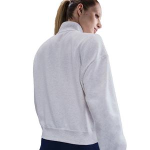 Nike Women's Sportswear Club Fleece Loose Track Jacket -Birch Heather/Black