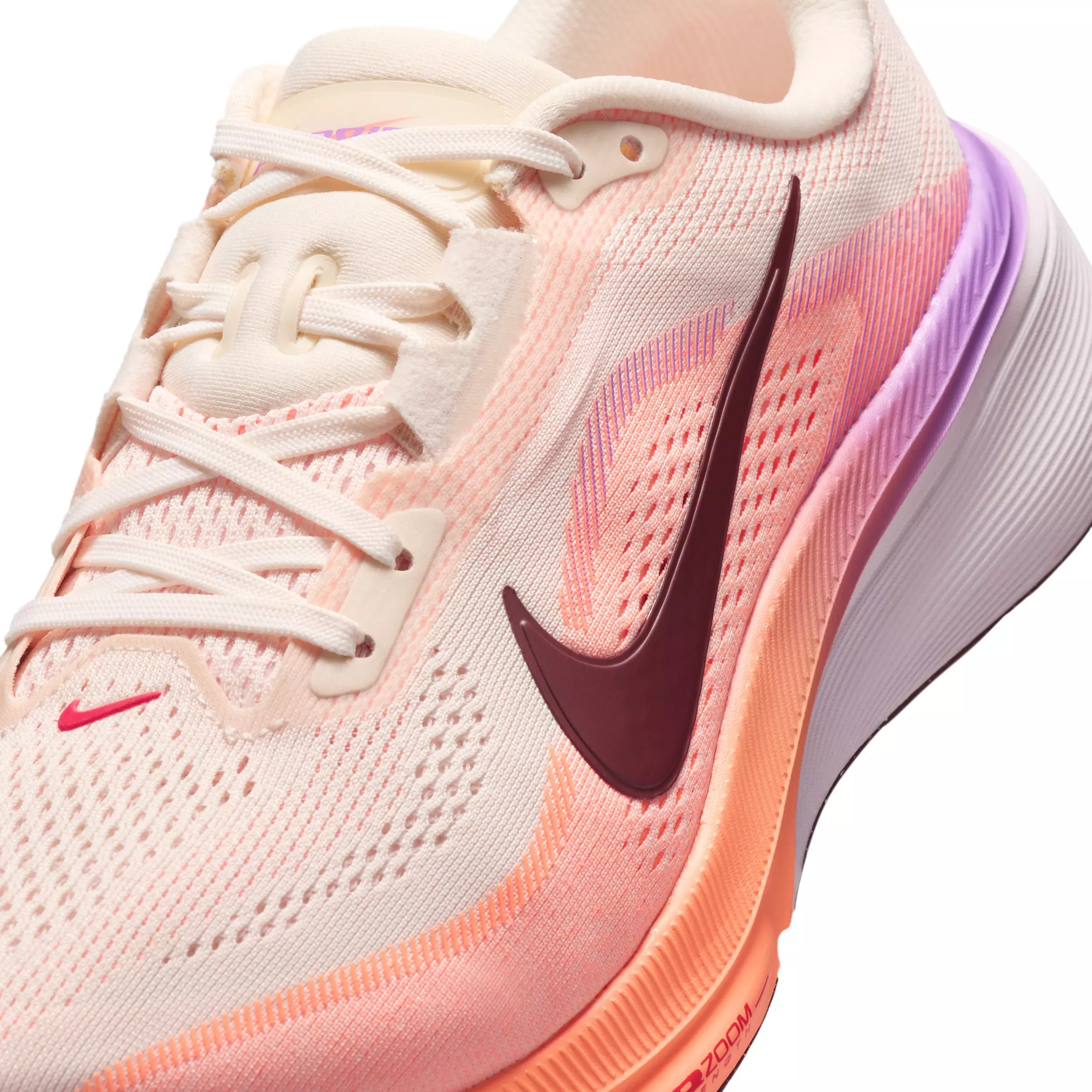 Nike Pegasus 42 "Chalk/Orange Pulse/Bright Violet/Tattoo" Women's Wide Running Shoe - WHITE/ORANGE/PURPLE