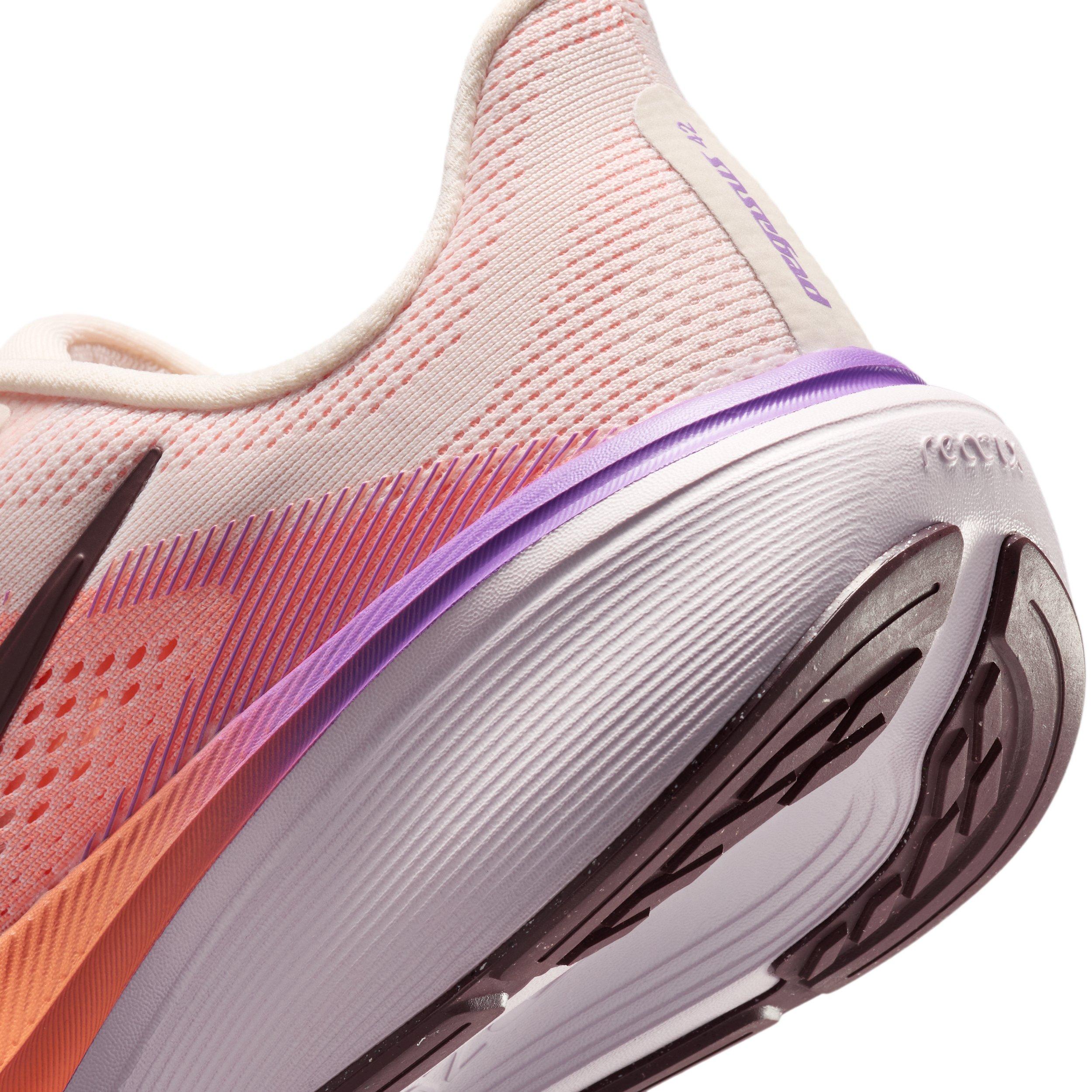 Nike Pegasus 42 "Chalk/Orange Pulse/Bright Violet/Tattoo" Women's Wide Running Shoe - WHITE/ORANGE/PURPLE Thumbnail View 8
