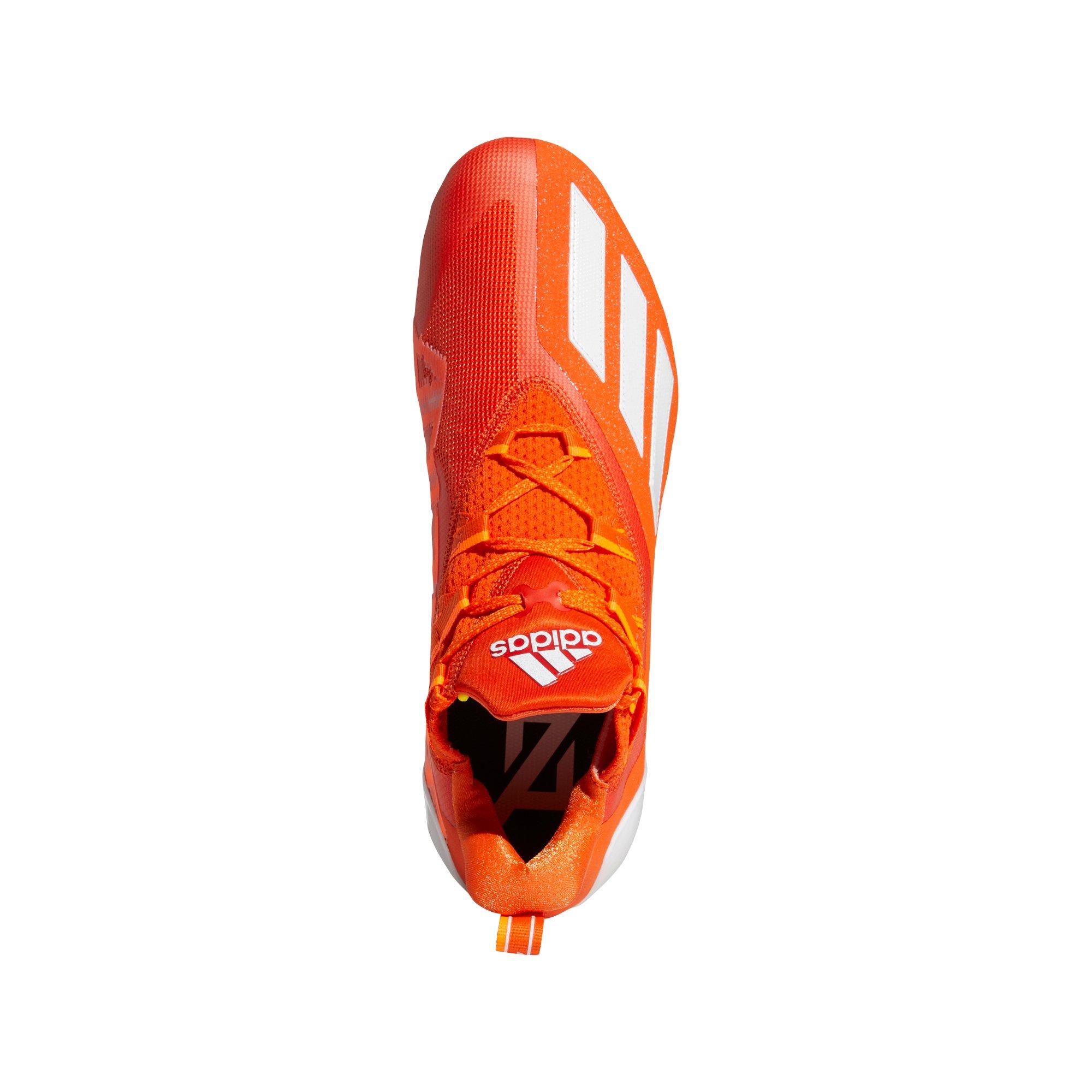 orange adidas football cleats