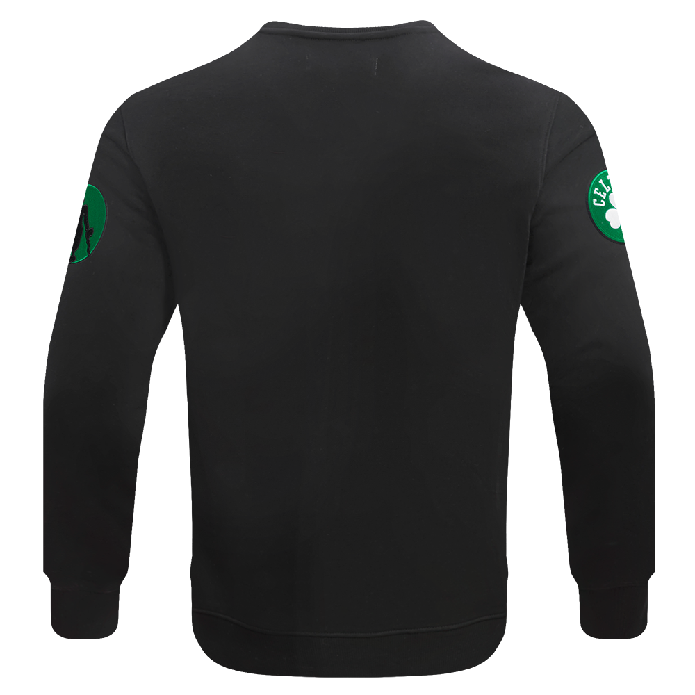 Pro Standard Men's NBA Boston Celtics Old English Crewneck -Black - BLACK Thumbnail View 2