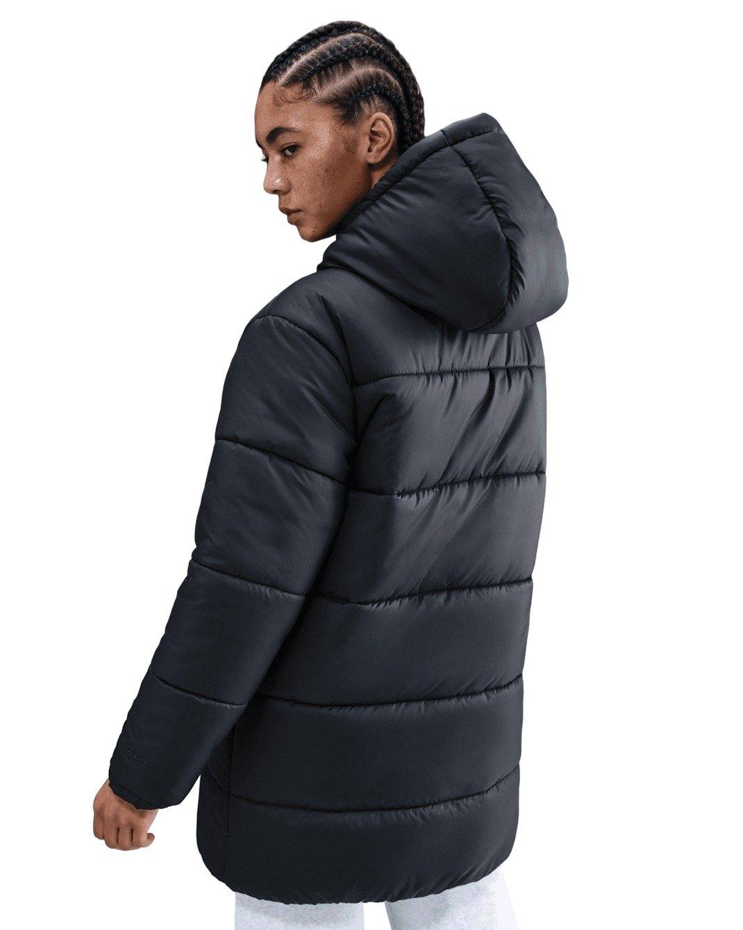 Nike Women's Sportswear Classic Therma-FIT Loose Hooded Parka - Black - BLACK Thumbnail View 2