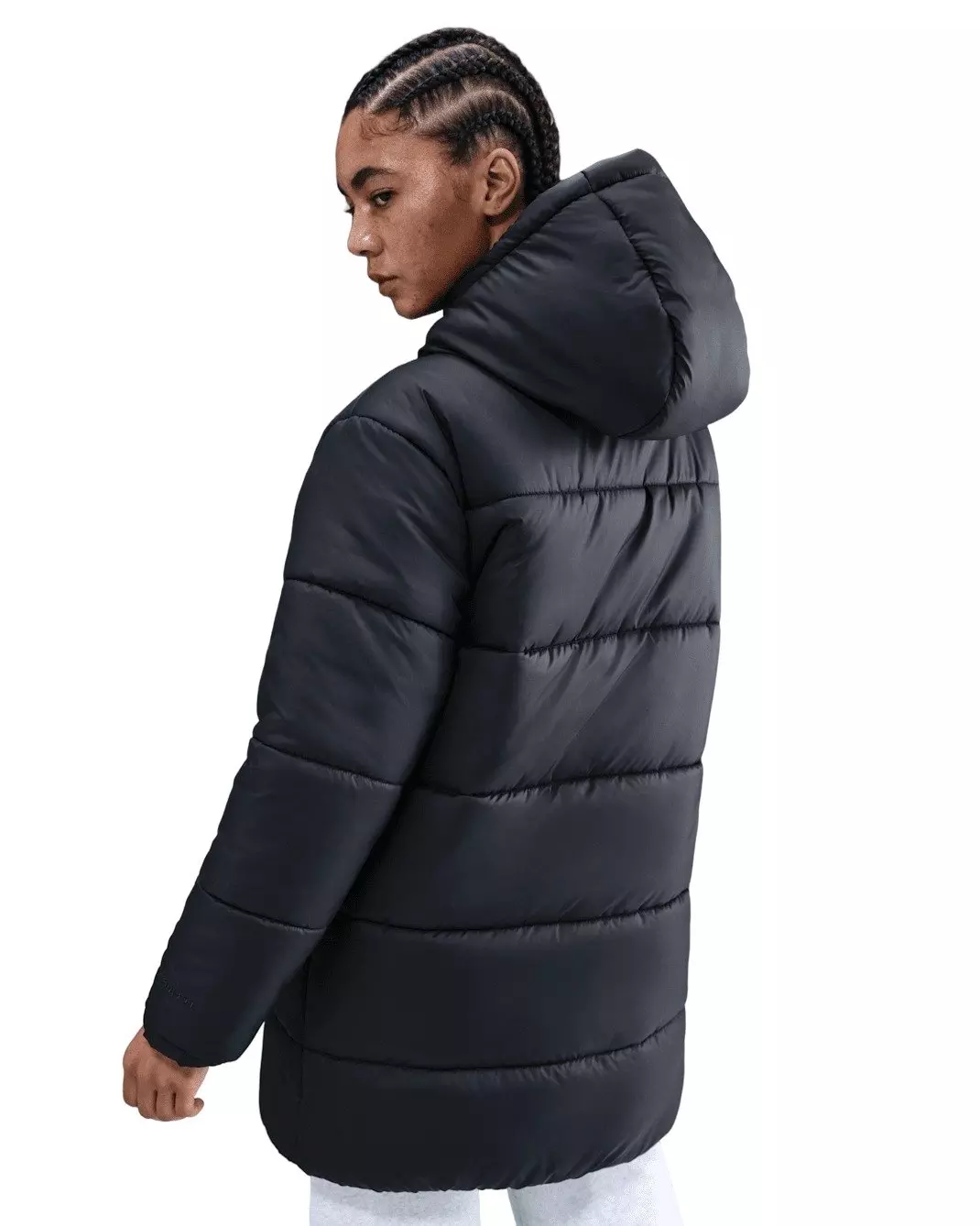 Nike Women's Sportswear Classic Therma-FIT Loose Hooded Parka -Black - BLACK