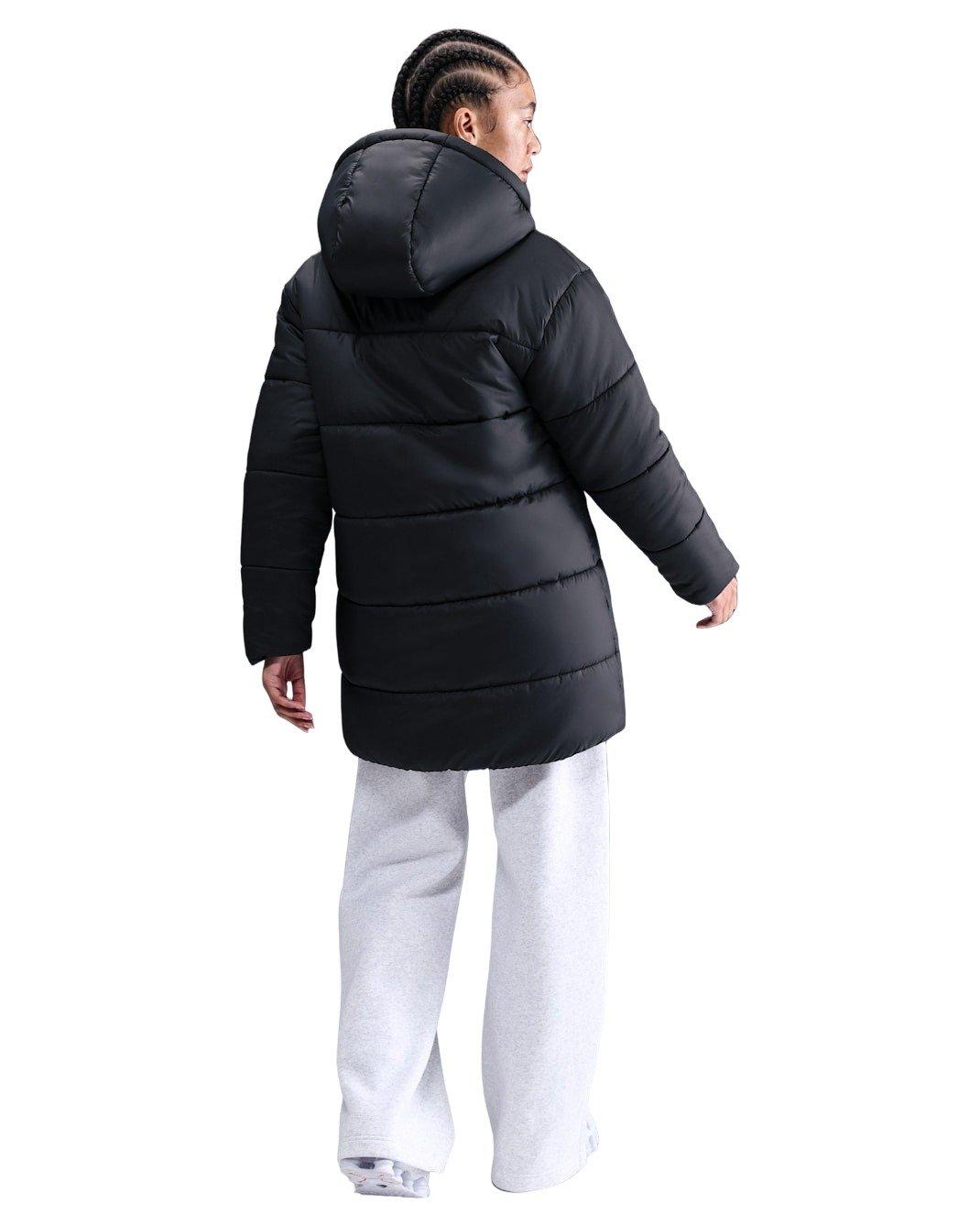 Nike Women's Sportswear Classic Therma-FIT Loose Hooded Parka - Black - BLACK Thumbnail View 5