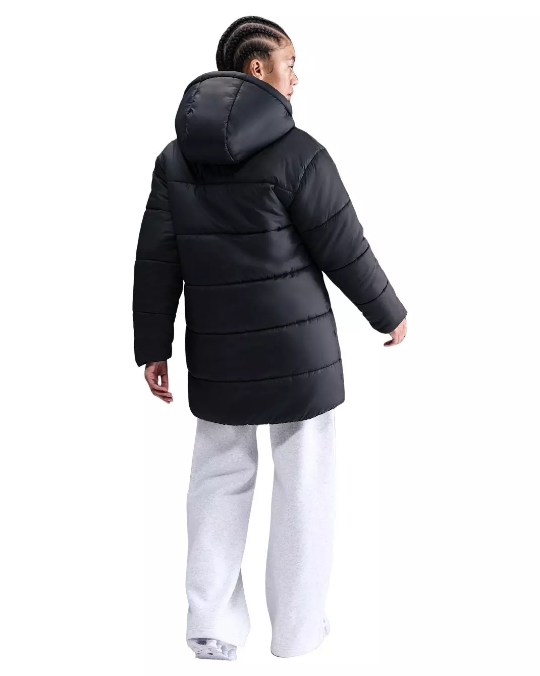 Nike Women's Sportswear Classic Therma-FIT Loose Hooded Parka -Black - BLACK