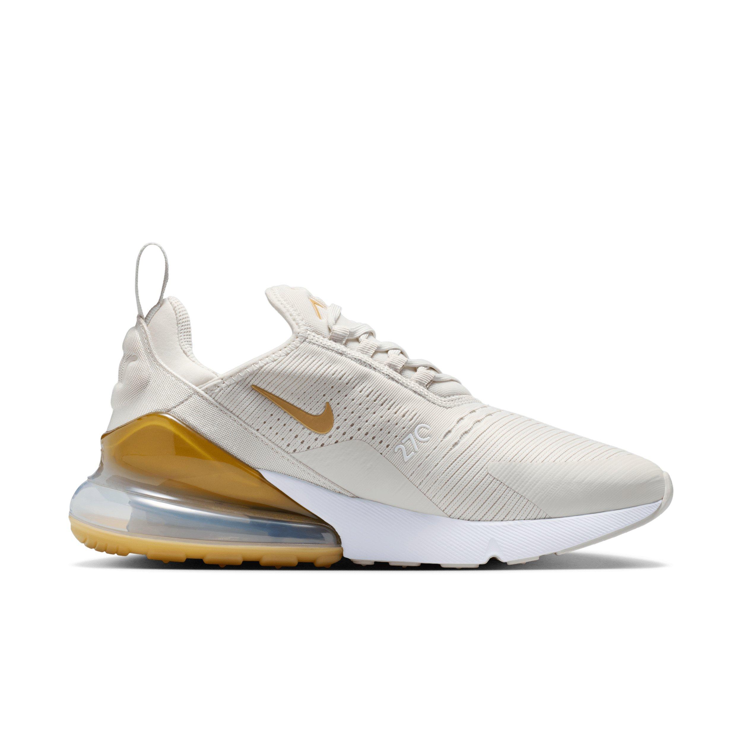 Nike Air Max 270 "Light Bone/White/Metallic Gold" Women's Shoe - BEIGE/WHITE/GOLD Thumbnail View 1
