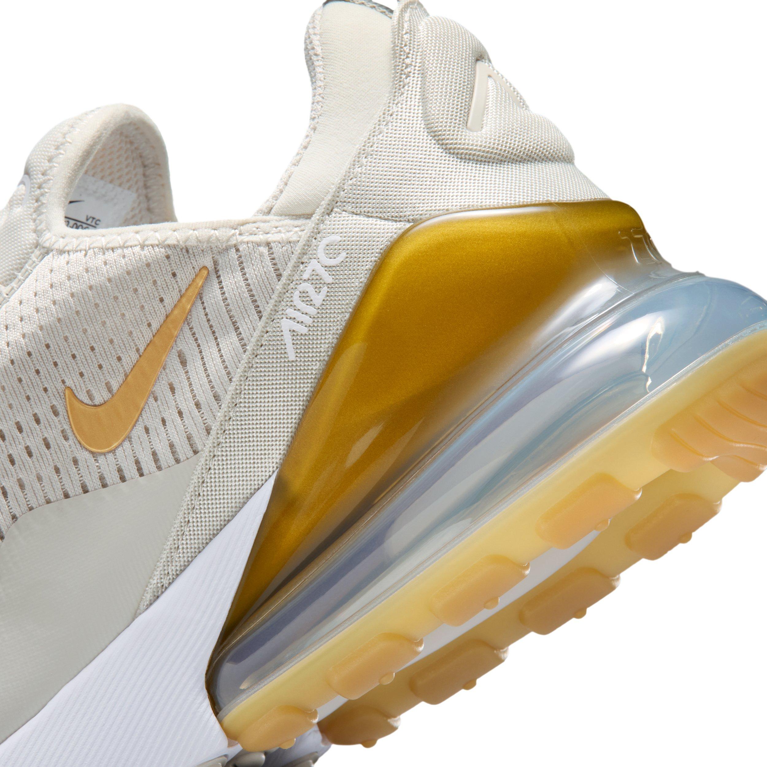 Nike Air Max 270 "Light Bone/White/Metallic Gold" Women's Shoe - BEIGE/WHITE/GOLD Thumbnail View 7