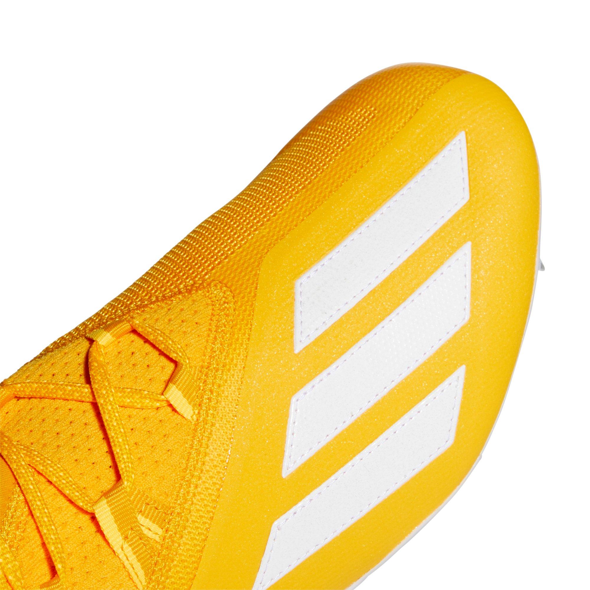 yellow adizero football cleats