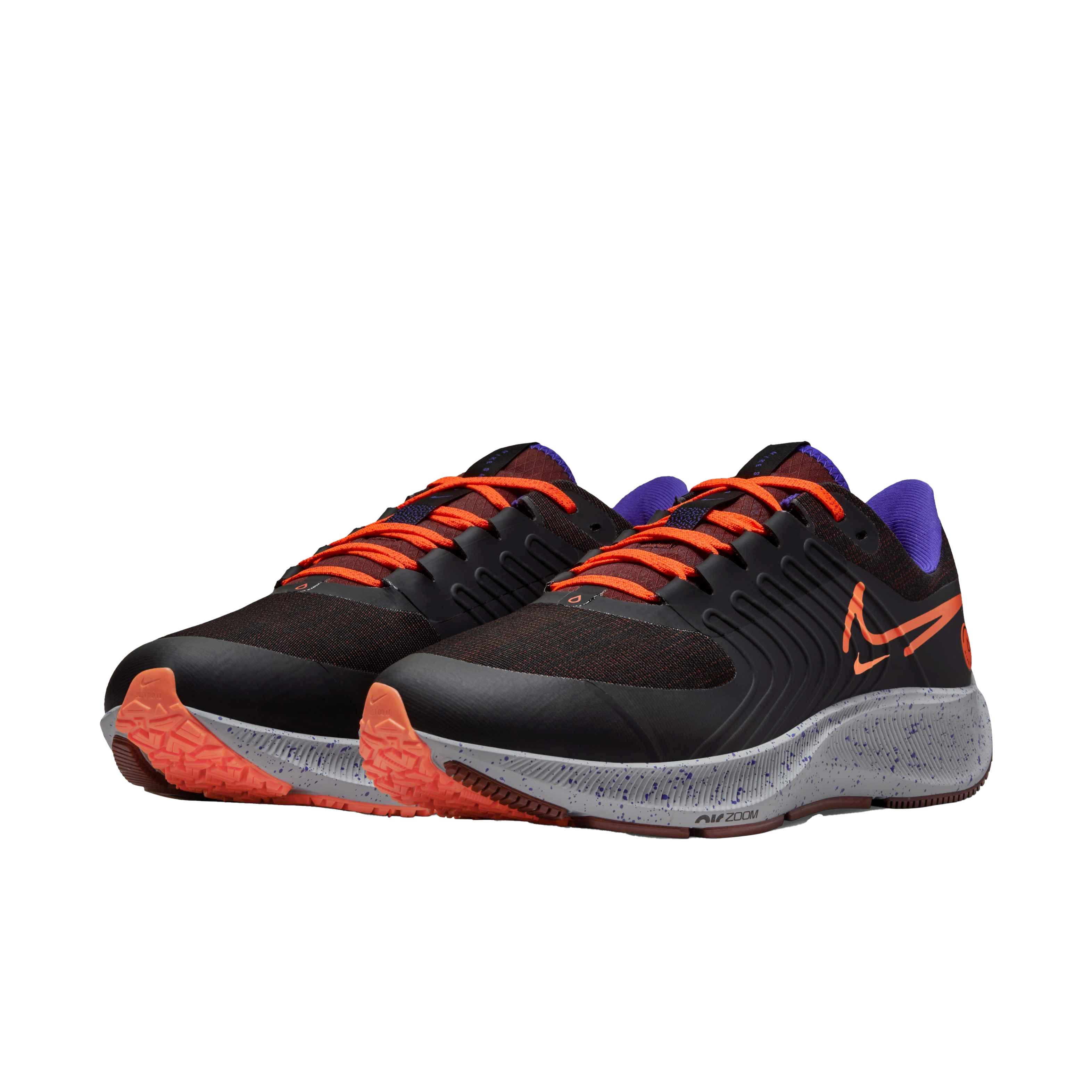 Nike Air Zoom Pegasus 38 Shield "Black/Orange/Total Orange/Bronze Eclipse" Men's Weatherized Road Running Shoe - BLACK Thumbnail View 3