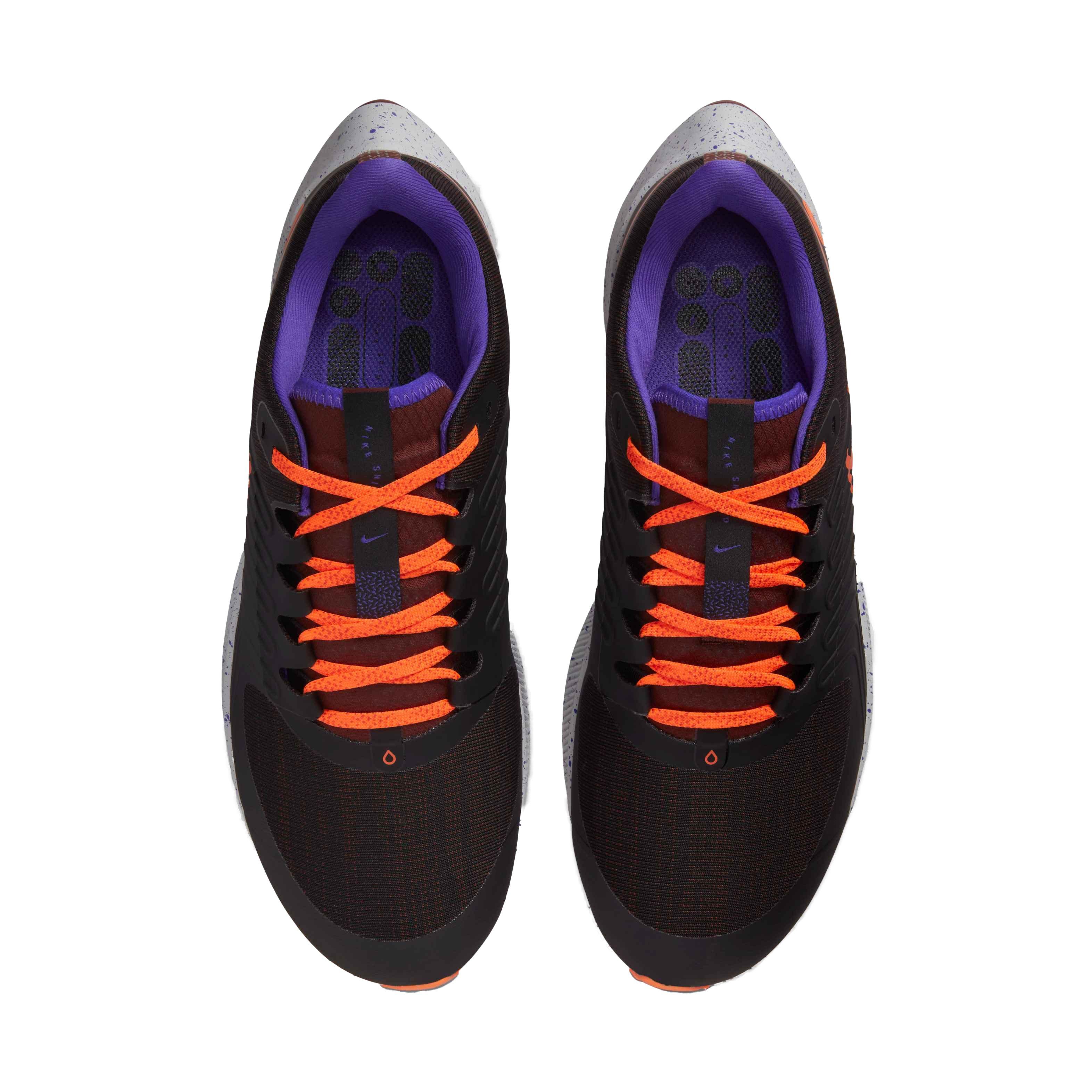 ? New NIKE Air Zoom Pegasus 38 Shield Black Orange Waterproof Running Men Sz 12 Nike Running Shoe Air Zoom Pegasus 38 Shield - Black/Total  main image 2