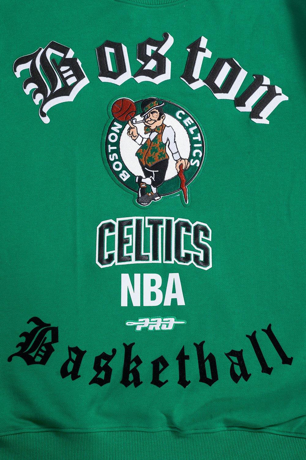 Pro Standard Men's NBA Boston Celtics Old English Crewneck -Green - GREEN Thumbnail View 5