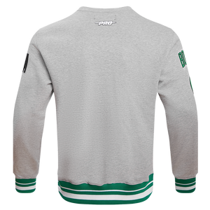 Pro Standard Men's NBA Boston Celtics Mashup Rib Crewneck -Grey/Green