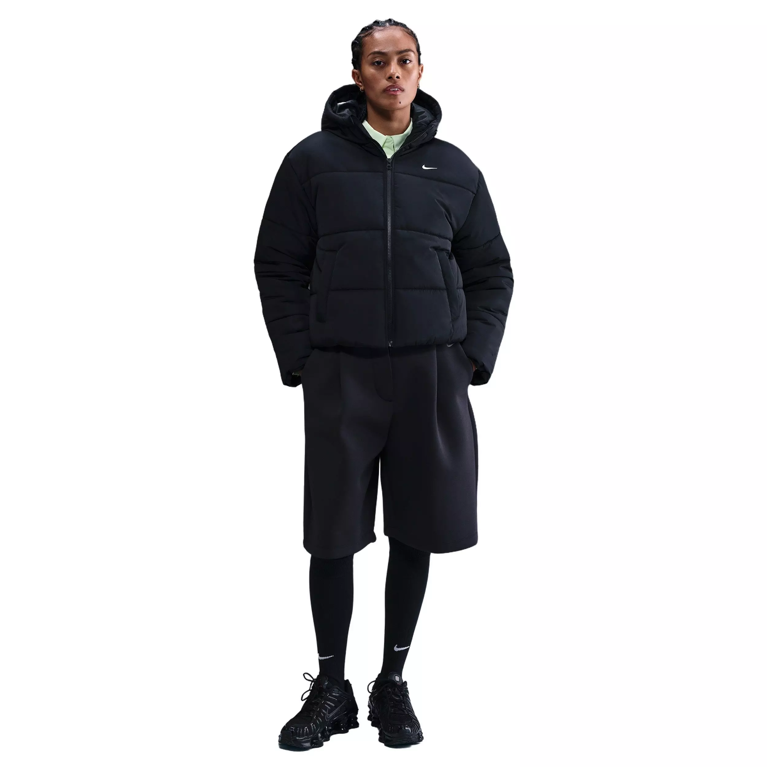 Nike Women's Sportswear Classic Therma-FIT Loose Matte Puffer - Black - BLACK