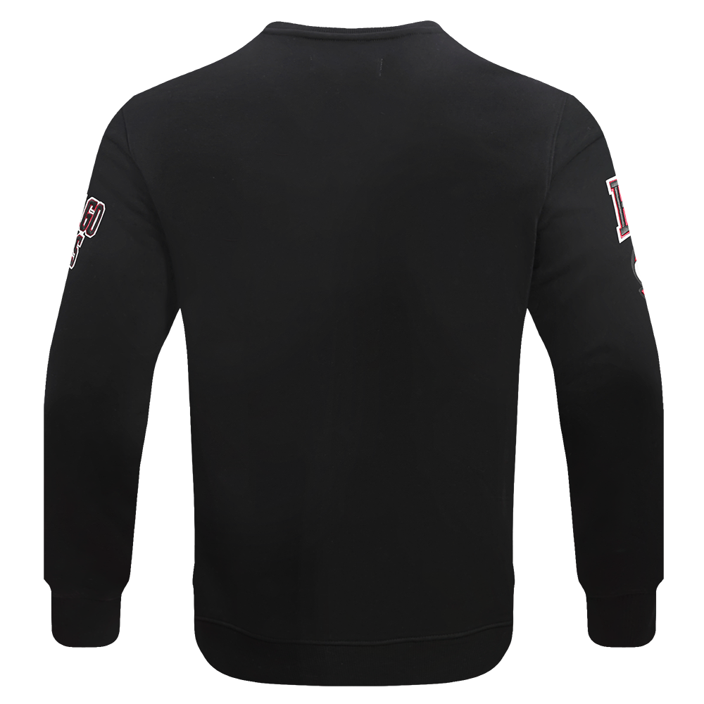 Pro Standard Men's NBA Chicago Bulls Old English Crewneck -Black - BLACK Thumbnail View 2