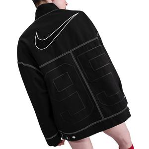 Nike Women's Sportswear Oversized Graphic Cargo Jacket -Black/White