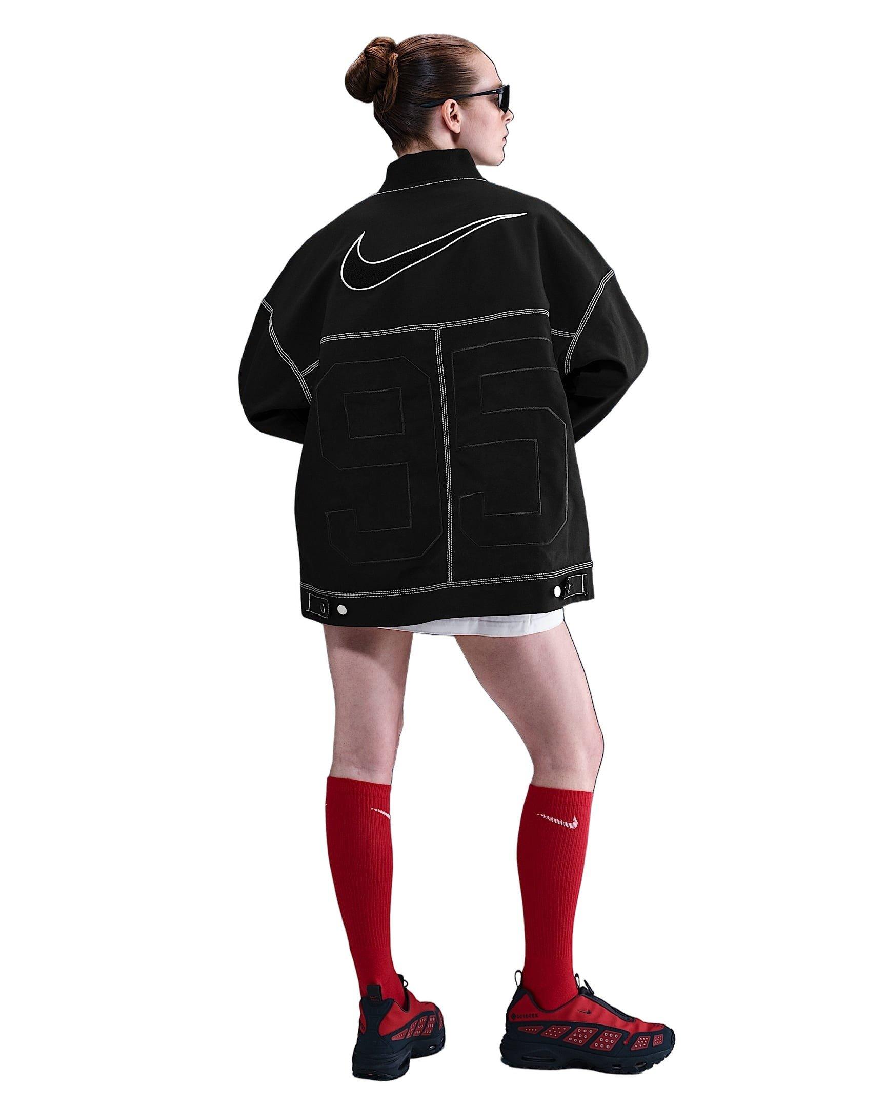 Nike Women's Sportswear Oversized Graphic Cargo Jacket -Black/White - BLACK/WHITE Thumbnail View 5