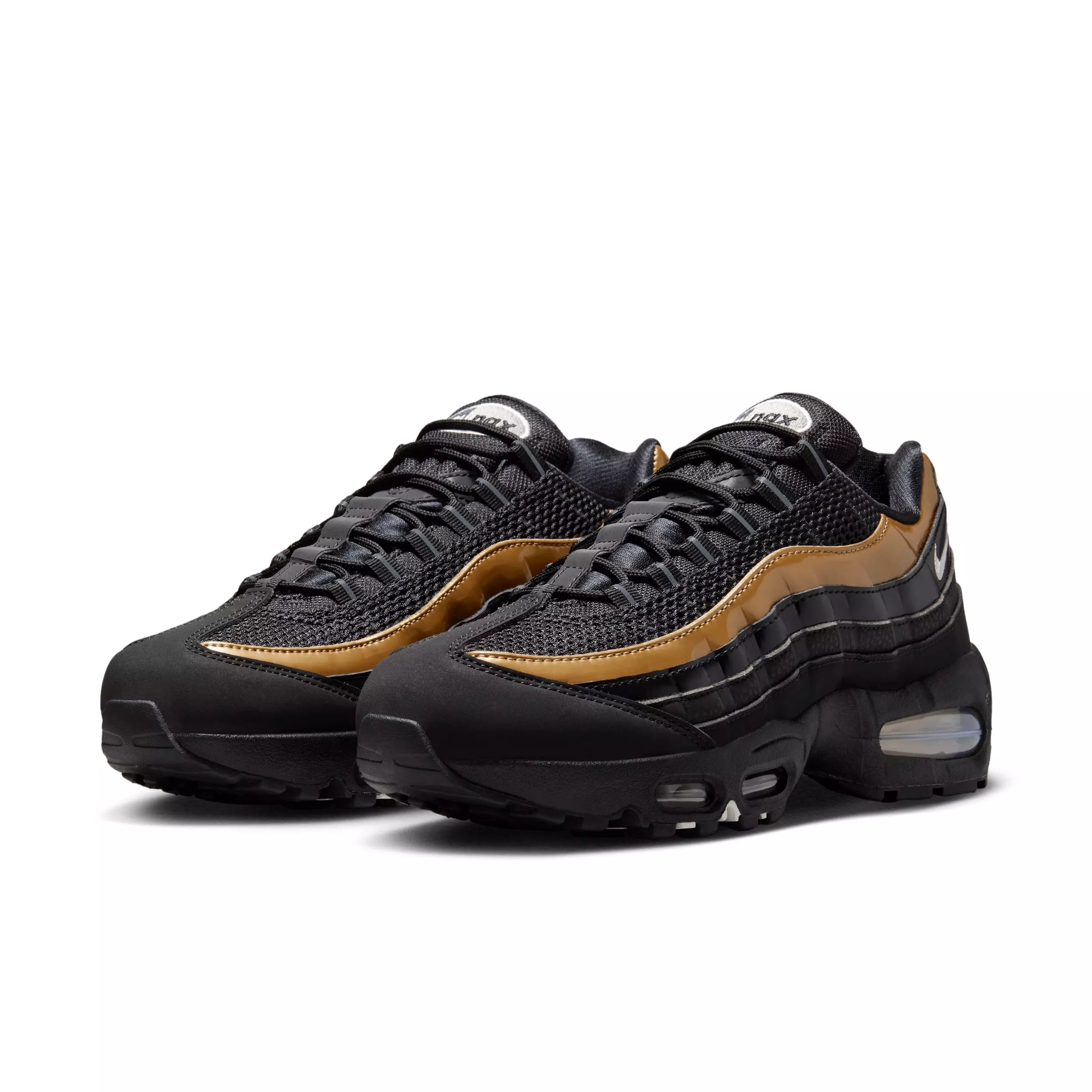 Nike Air Max 95 SE "Black/Light Charcoal/Metallic Gold/Sail" Women's Shoe - BLACK/GREY/GOLD