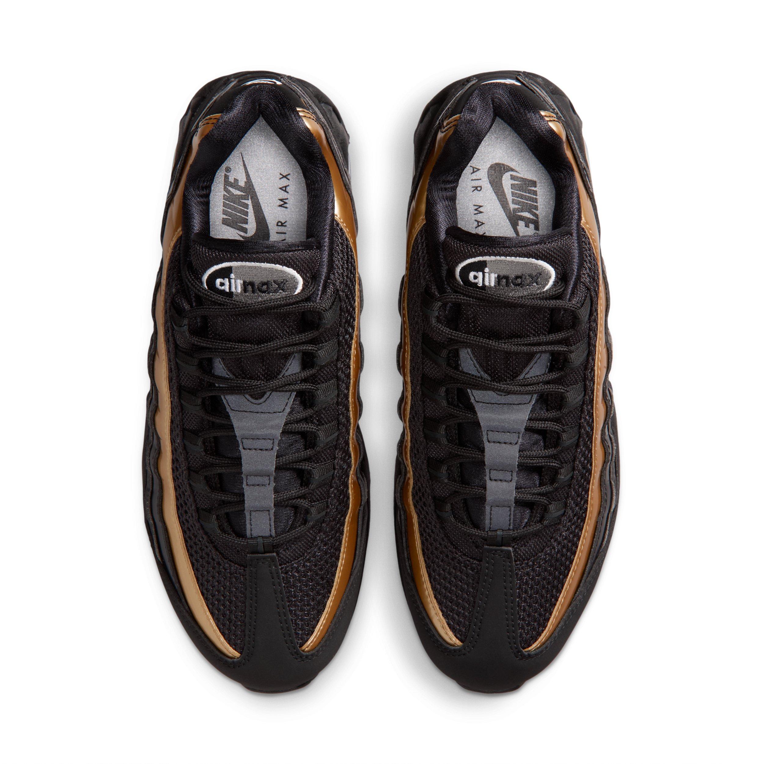 Nike Air Max 95 SE "Black/Light Charcoal/Metallic Gold/Sail" Women's Shoe - BLACK/GREY/GOLD Thumbnail View 4