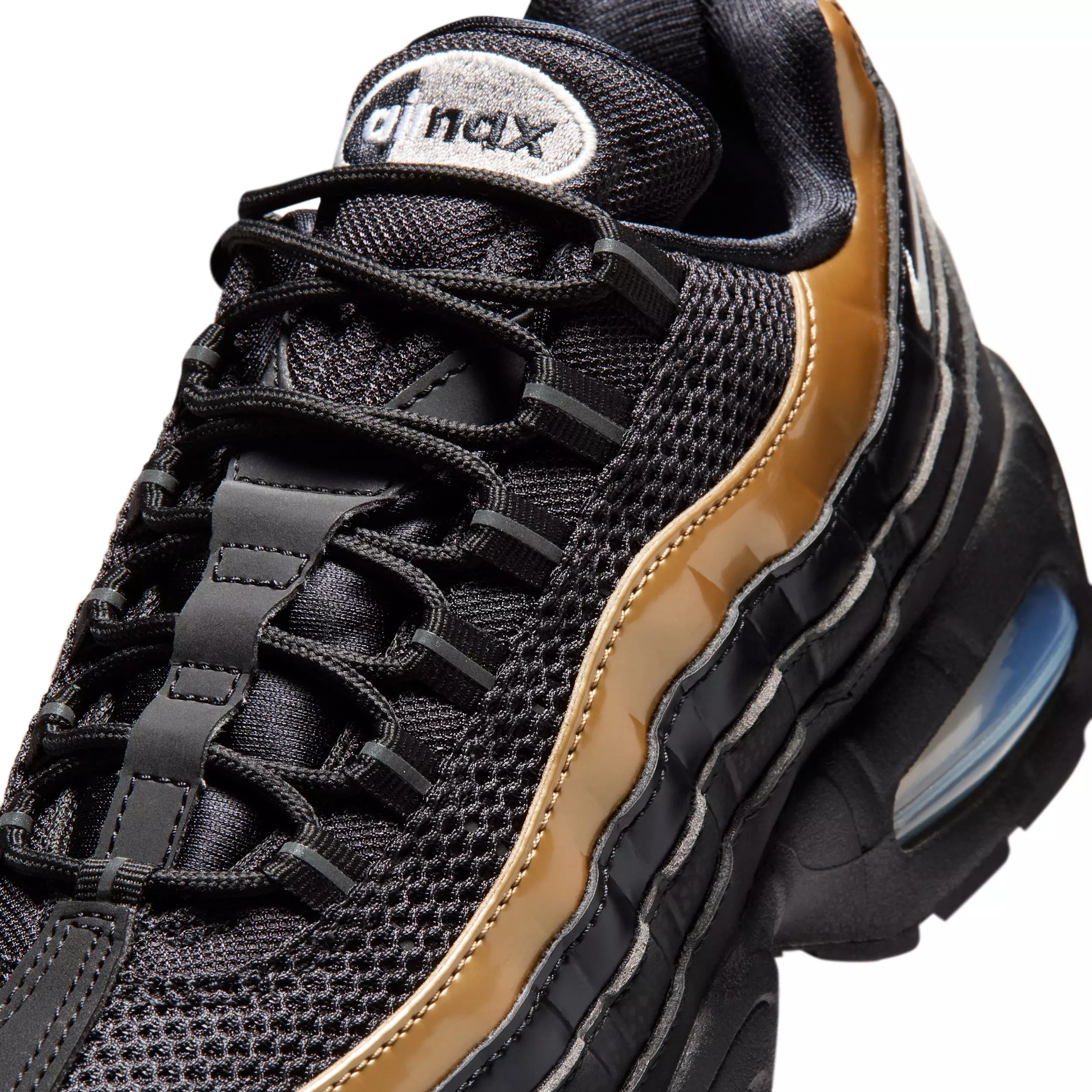 Nike Air Max 95 SE "Black/Light Charcoal/Metallic Gold/Sail" Women's Shoe - BLACK/GREY/GOLD