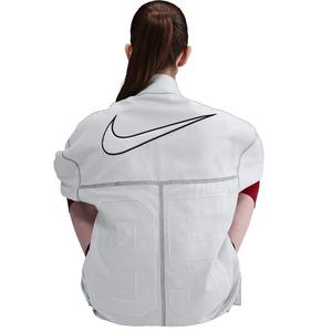 Nike Women's Sportswear Oversized Graphic Cargo Jacket -White/Black