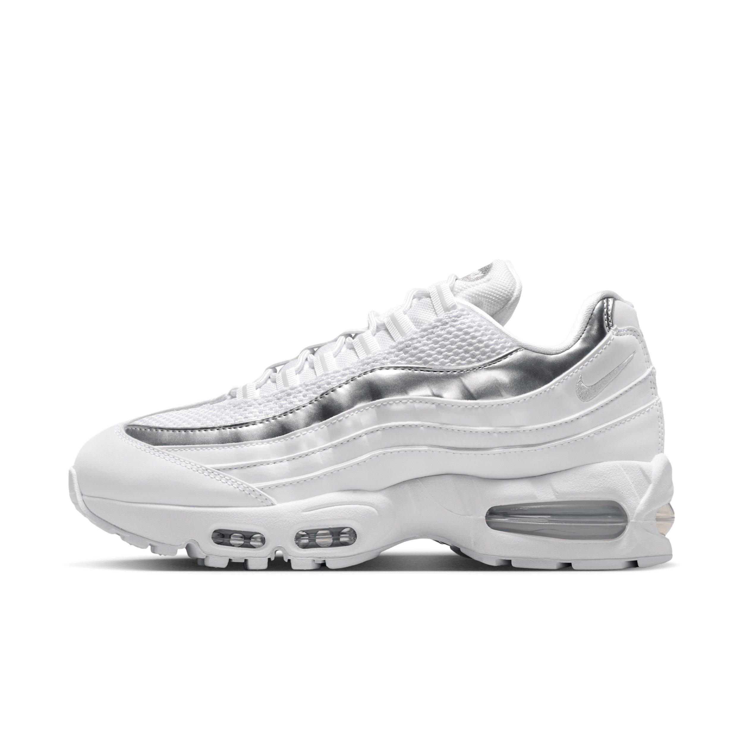 Nike Air Max 95 SE "White/Light Charcoal/Metallic Silver/Pure Platinum" Women's Shoe - WHITE/GREY/SILVER Thumbnail View 2