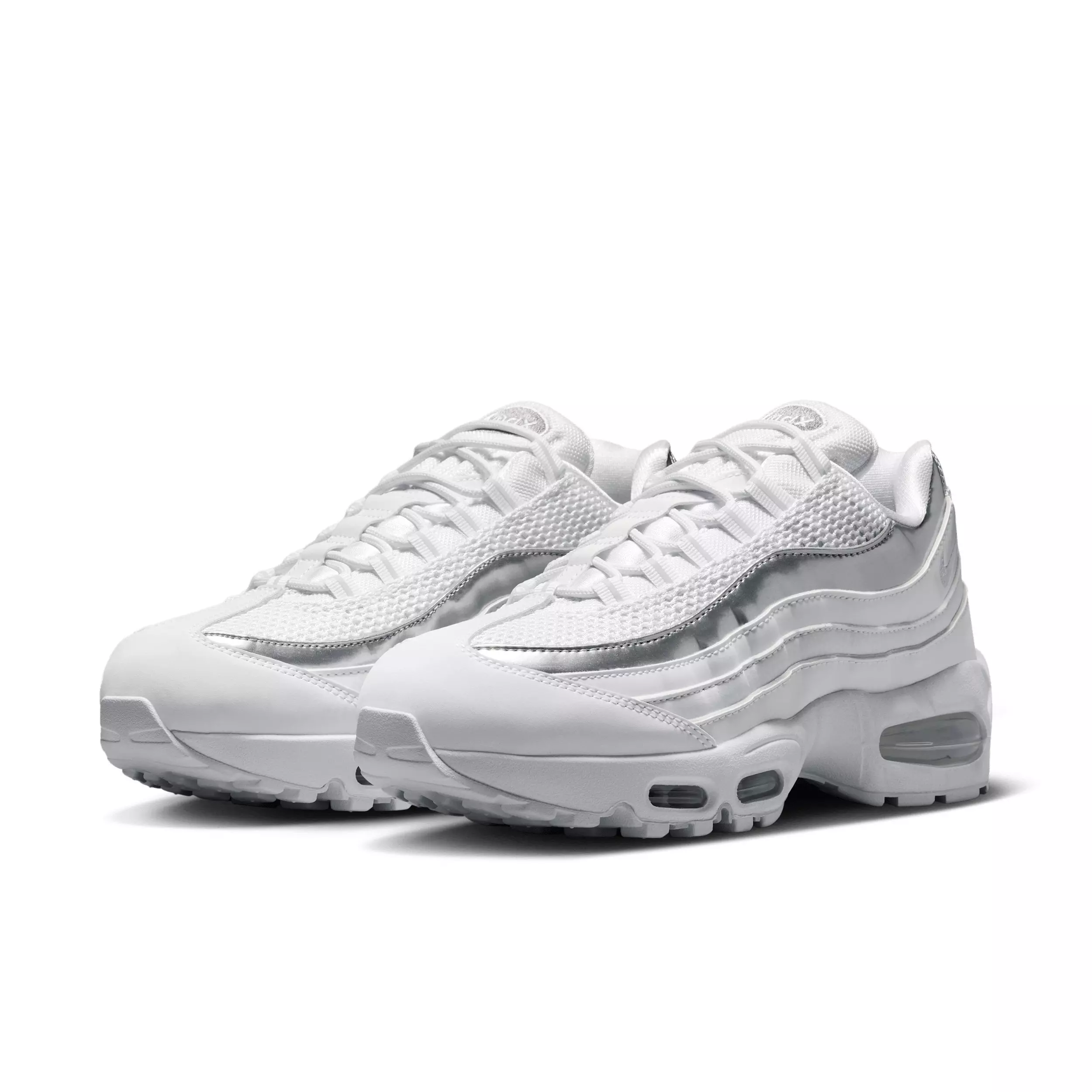 Nike Air Max 95 SE "White/Light Charcoal/Metallic Silver/Pure Platinum" Women's Shoe - WHITE/GREY/SILVER