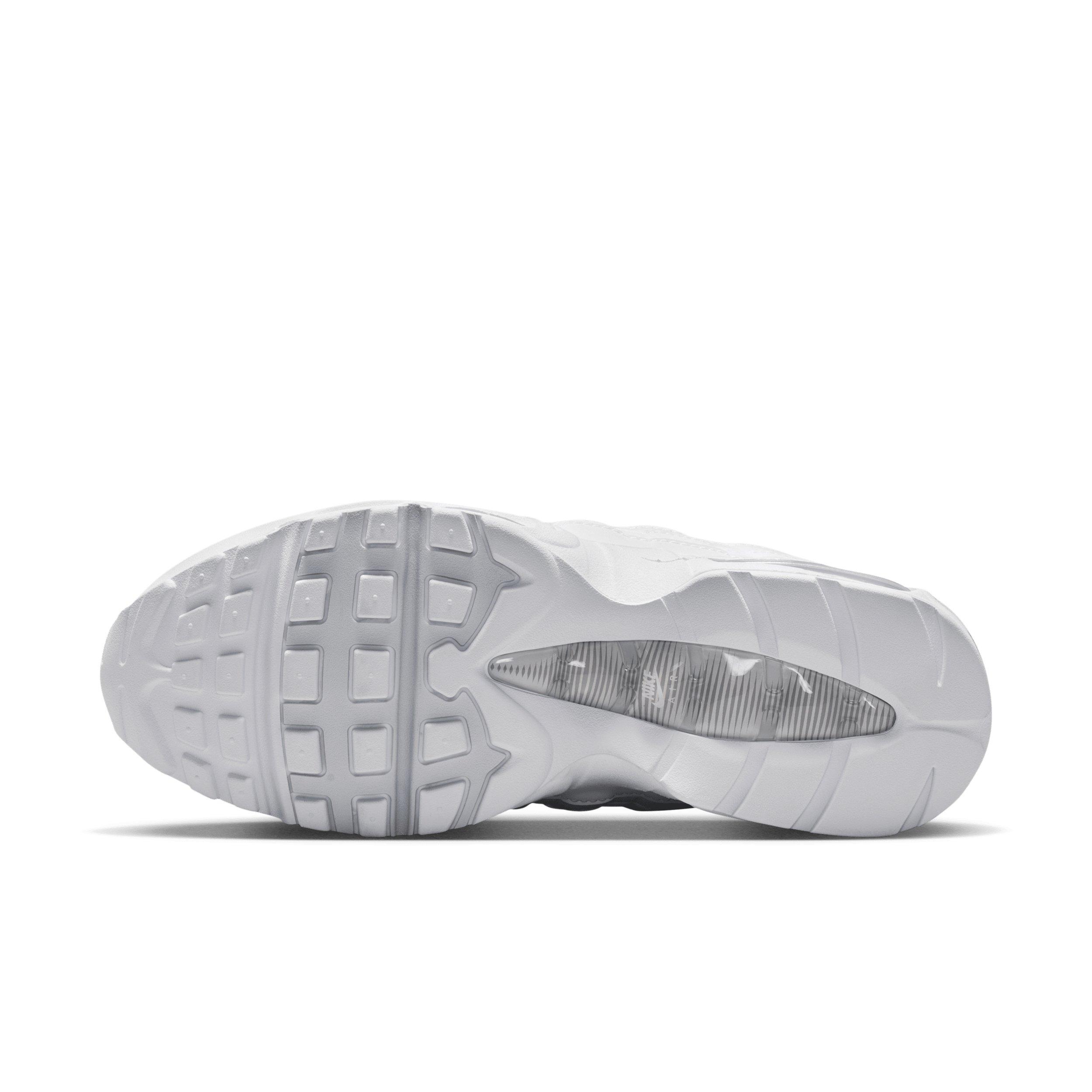 Nike Air Max 95 SE "White/Light Charcoal/Metallic Silver/Pure Platinum" Women's Shoe - WHITE/GREY/SILVER Thumbnail View 6