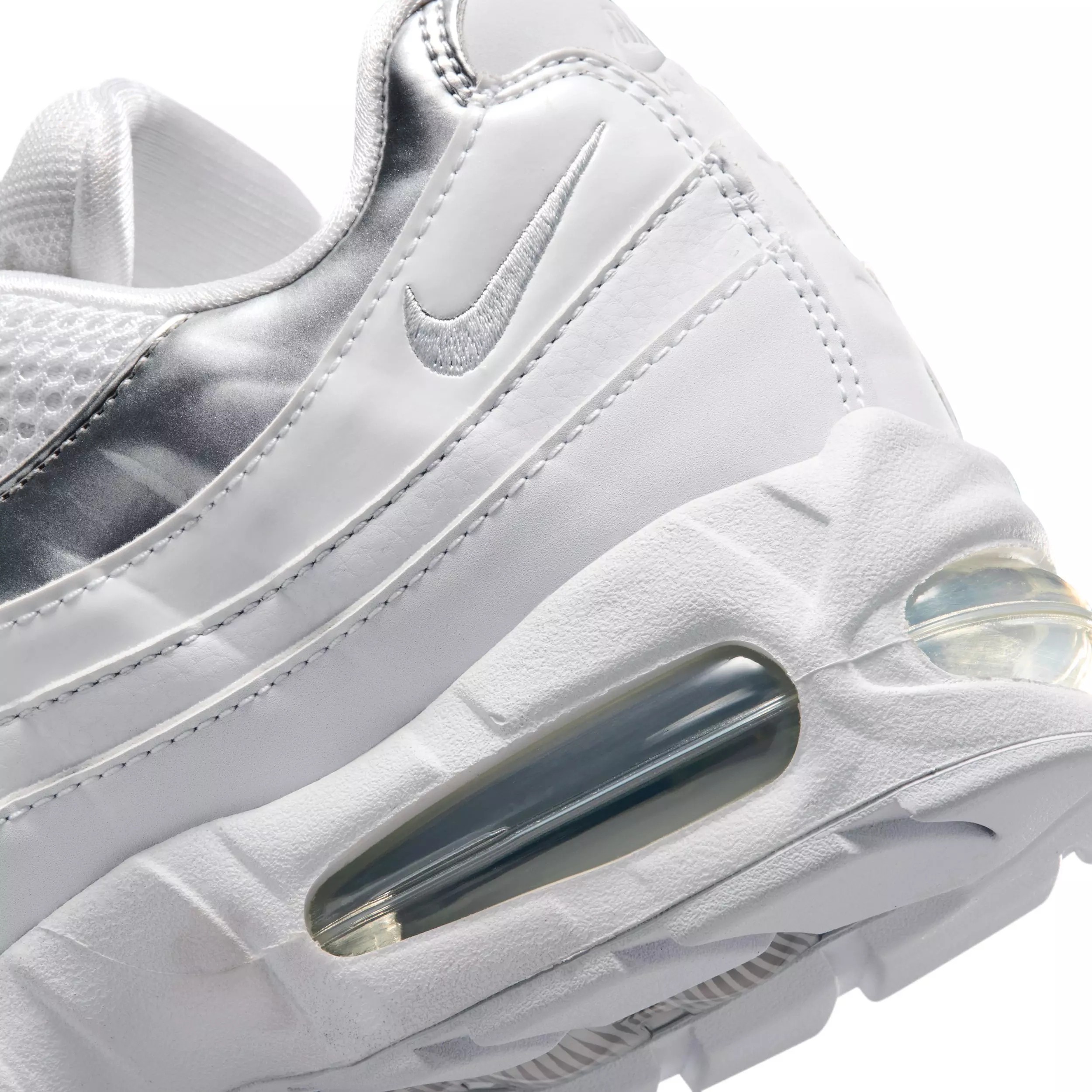 Nike Air Max 95 SE "White/Light Charcoal/Metallic Silver/Pure Platinum" Women's Shoe - WHITE/GREY/SILVER