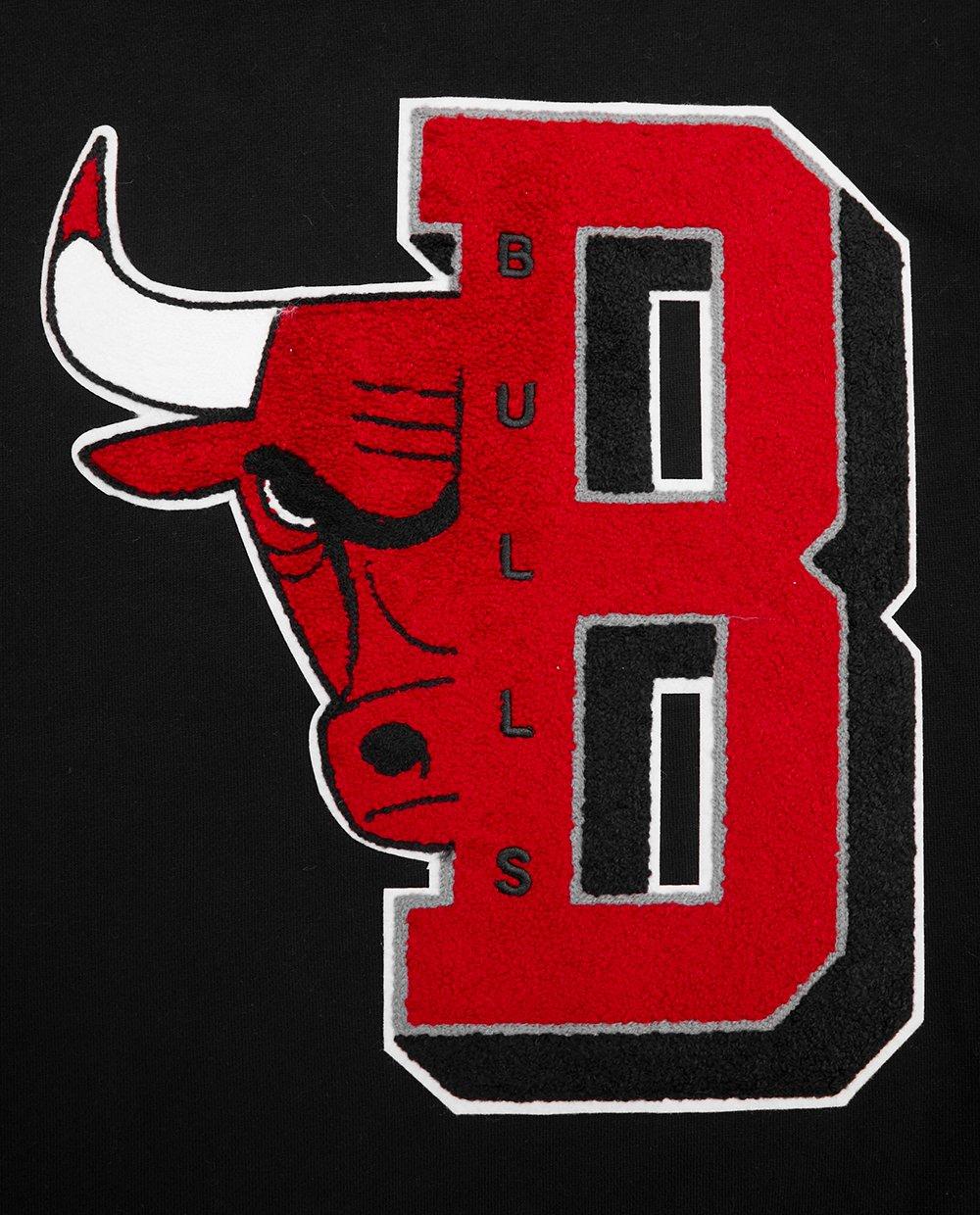 Pro Standard Men's NBA Chicago Bulls Mashup Rib Crewneck - Black/Red - BLACK/RED Thumbnail View 5