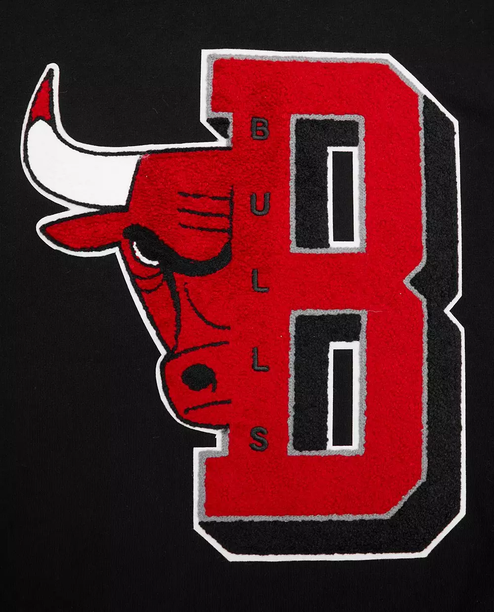 Pro Standard Men's NBA Chicago Bulls Mashup Rib Crewneck - Black/Red - BLACK/RED