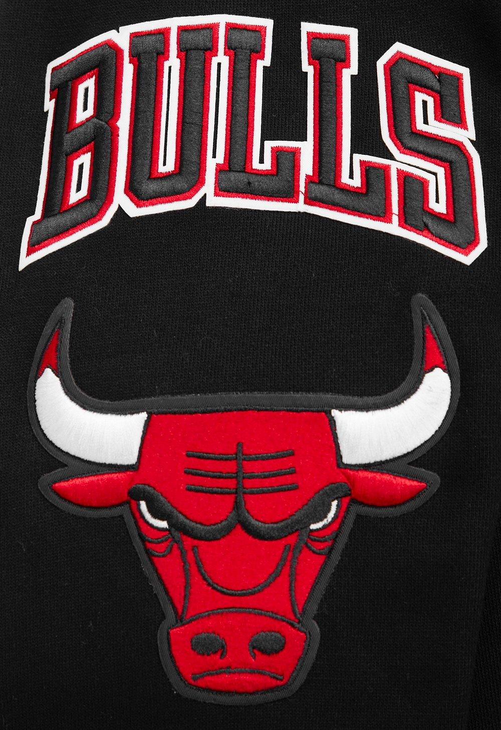 Pro Standard Men's NBA Chicago Bulls Mashup Rib Crewneck - Black/Red - BLACK/RED Thumbnail View 6