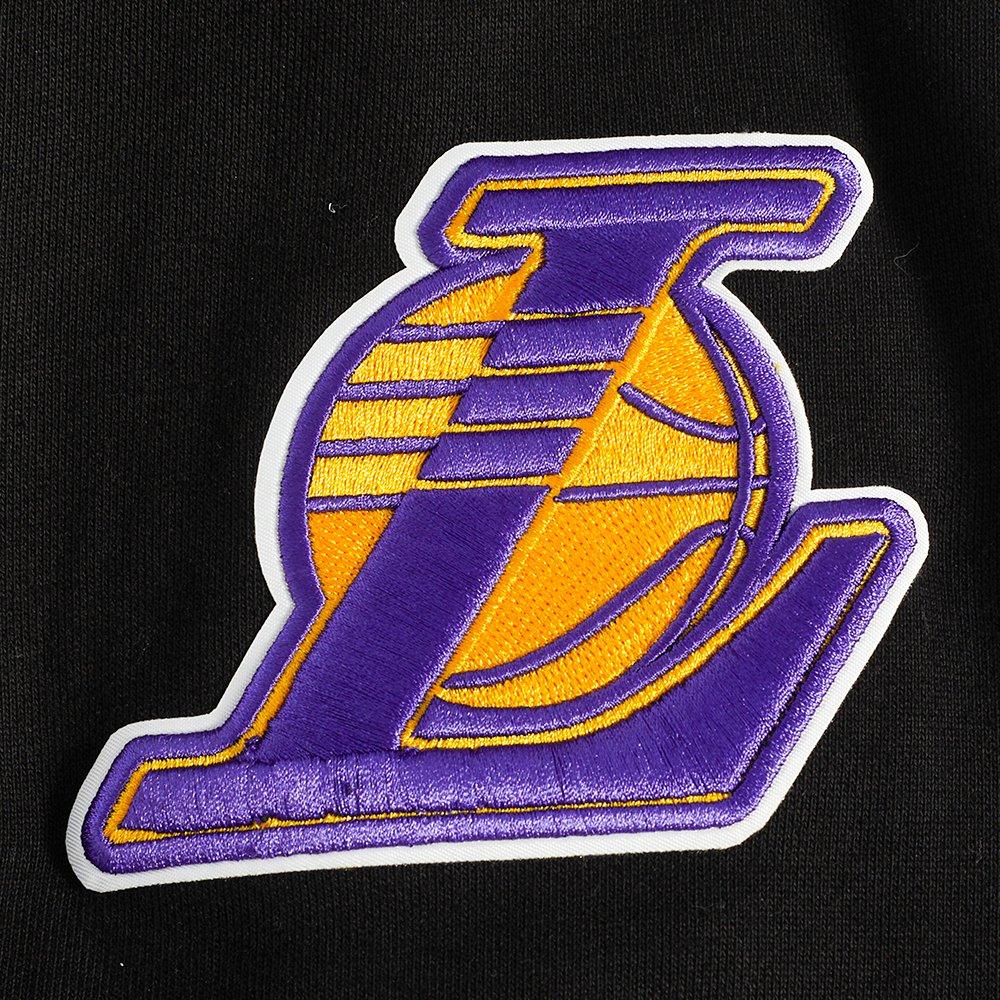 Pro Standard Men's NBA Los Angeles Lakers Old English Crewneck -Black - BLACK Thumbnail View 6