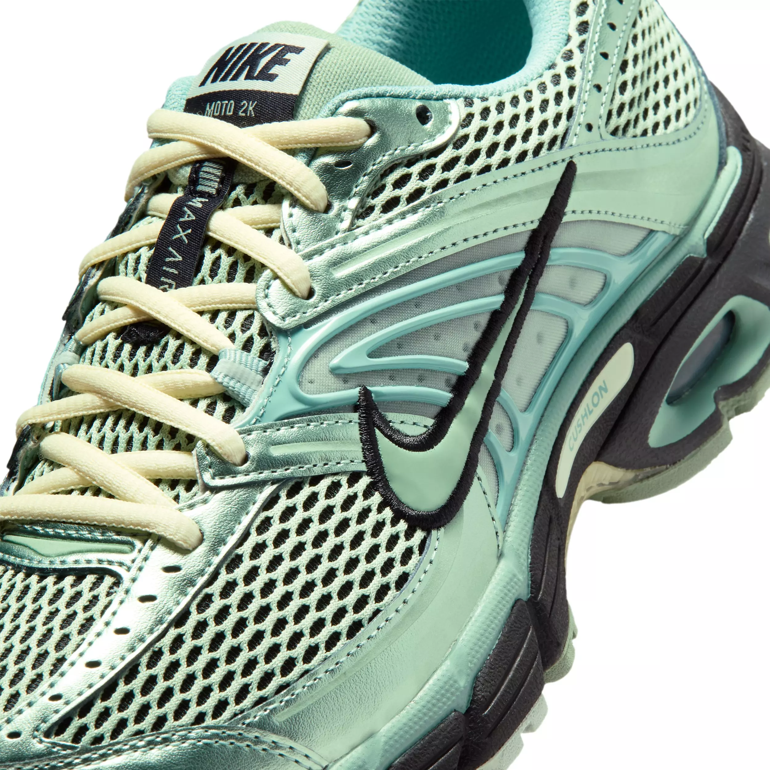 Nike Air Max Moto 2K "Mineral/Light Silver/Black" Women's Shoe - GREEN/SILVER/BLACK