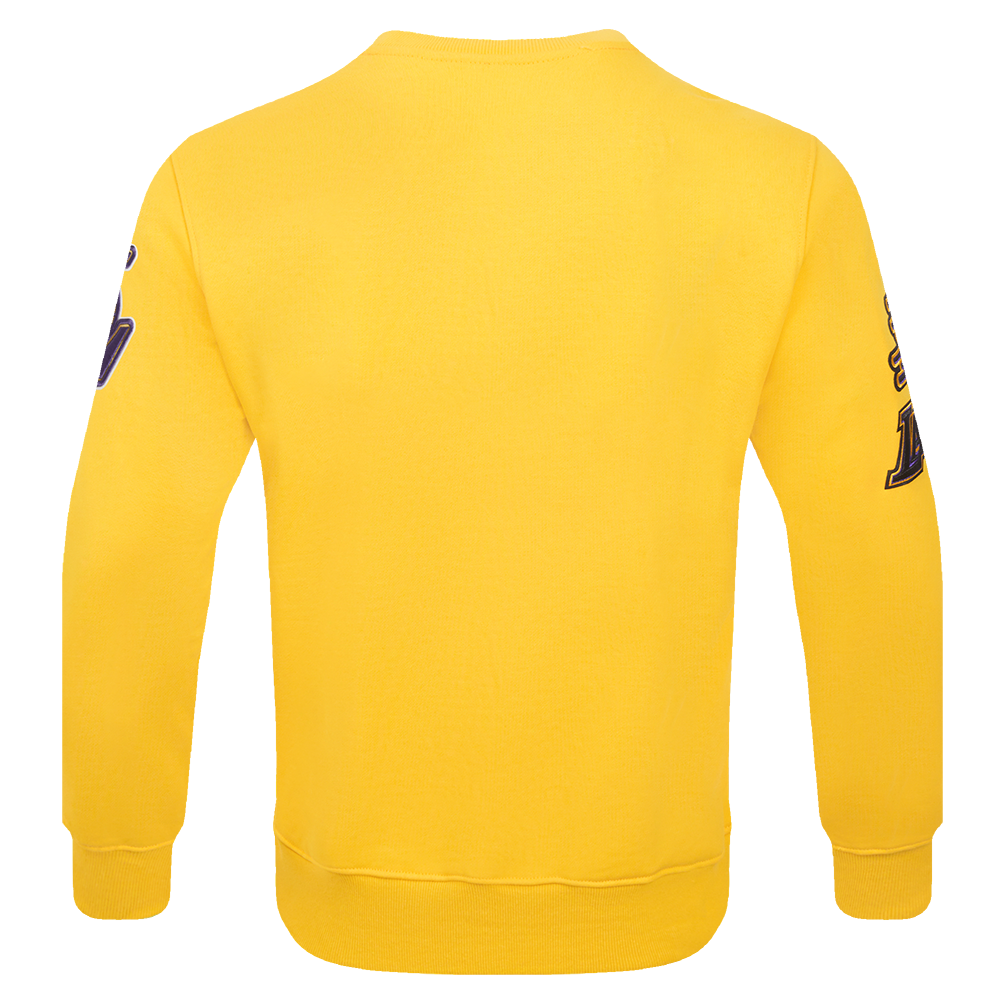 Pro Standard Men's NBA Los Angeles Lakers Old English Crewneck - Yellow - YELLOW Thumbnail View 2