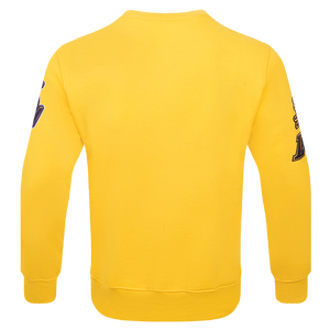 Pro Standard Men's NBA Los Angeles Lakers Old English Crewneck -Yellow