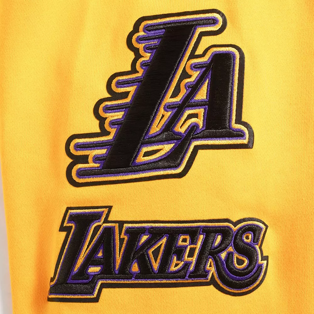 Pro Standard Men's NBA Los Angeles Lakers Old English Crewneck -Yellow - YELLOW