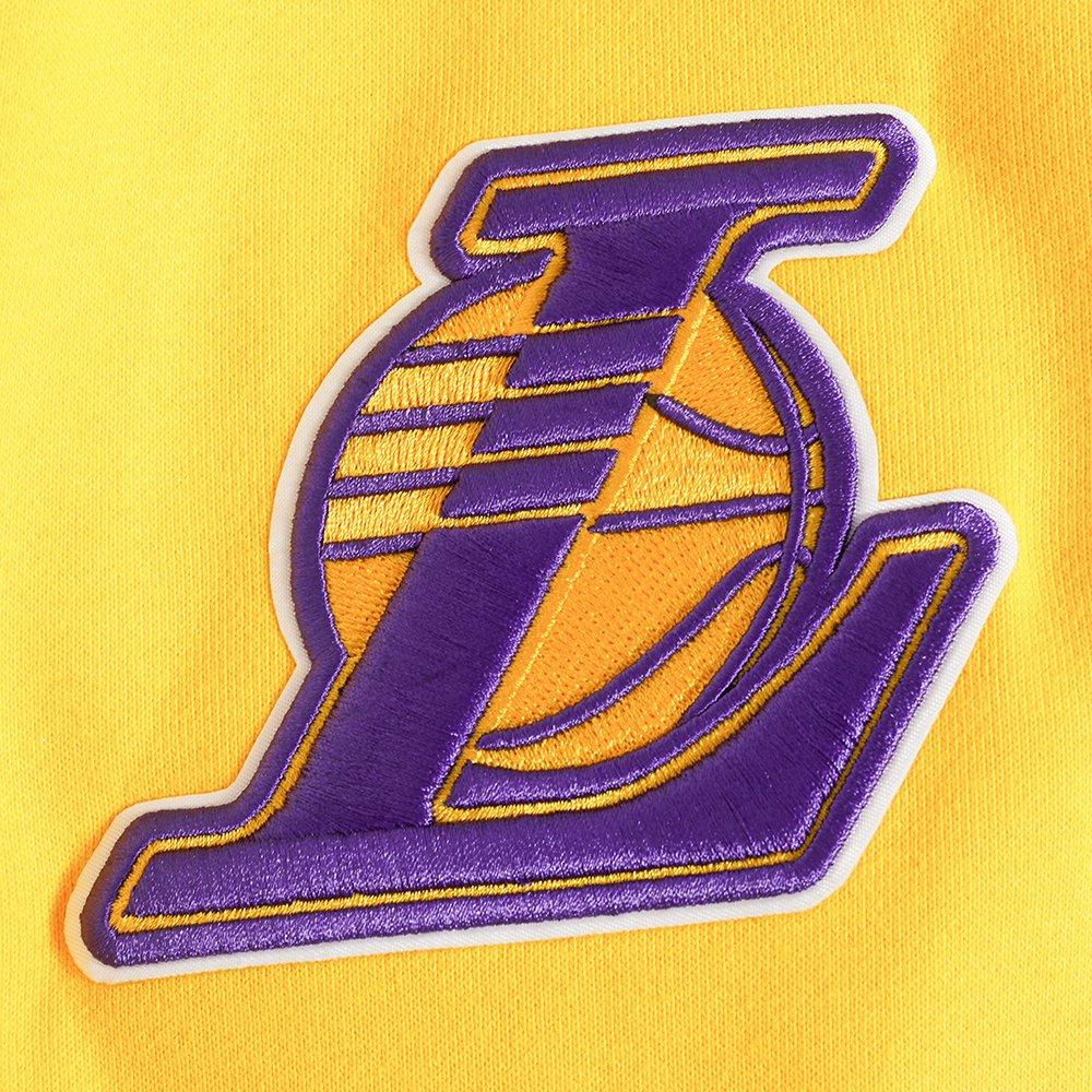 Pro Standard Men's NBA Los Angeles Lakers Old English Crewneck - Yellow - YELLOW Thumbnail View 7
