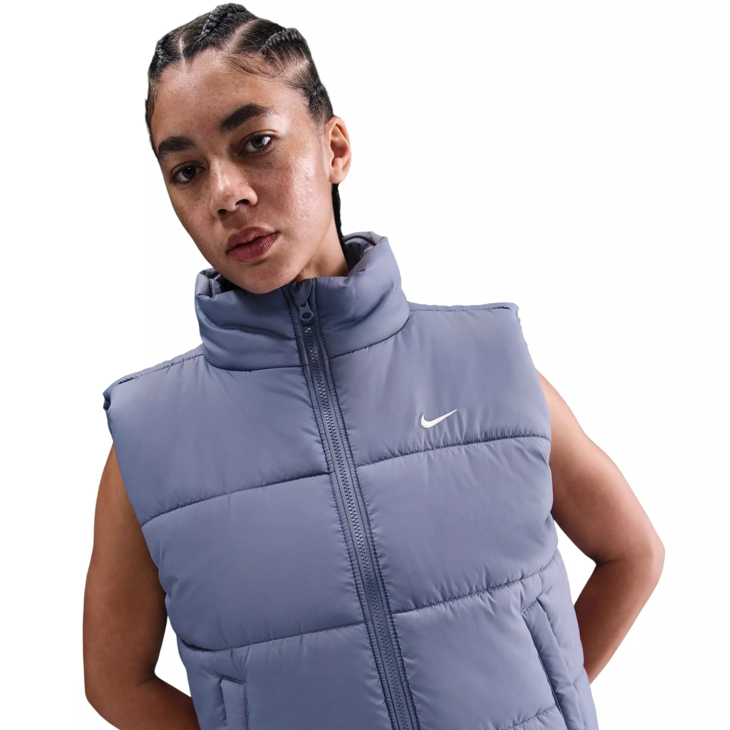 Nike Women's Sportswear Classic Puffer Therma-FIT Loose Vest - Indigo - INDIGO