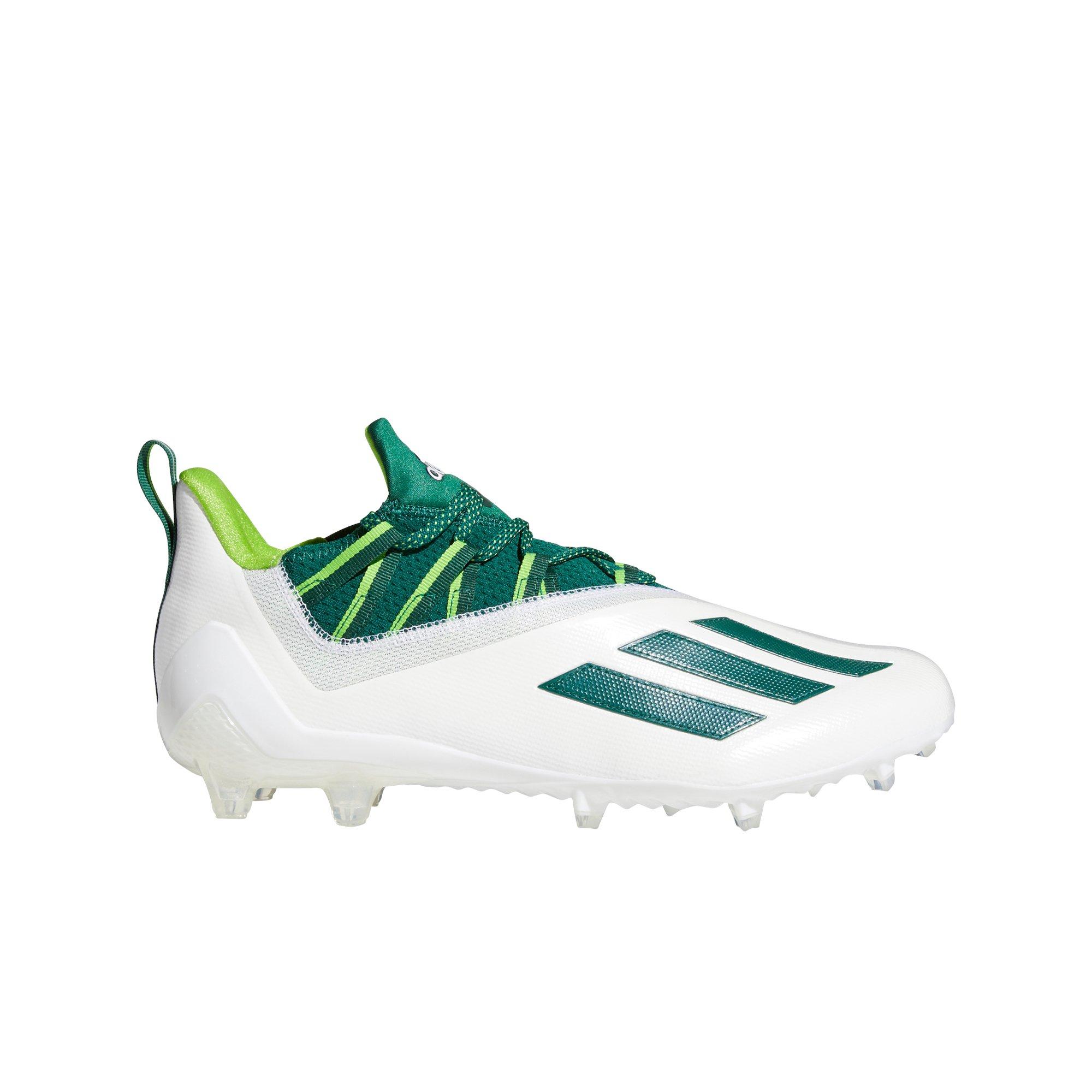 Green and shop white football cleats