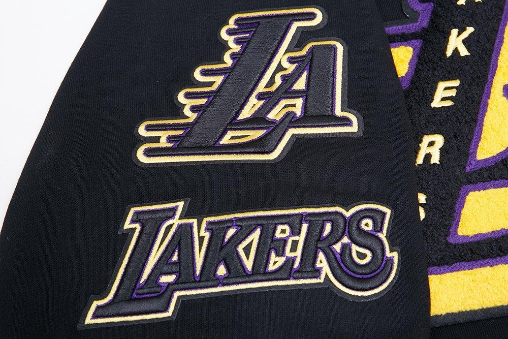 Pro Standard Men's NBA Los Angeles Lakers Mashup Rib Crewneck - Black/Purple - BLACK/PURPLE Thumbnail View 6