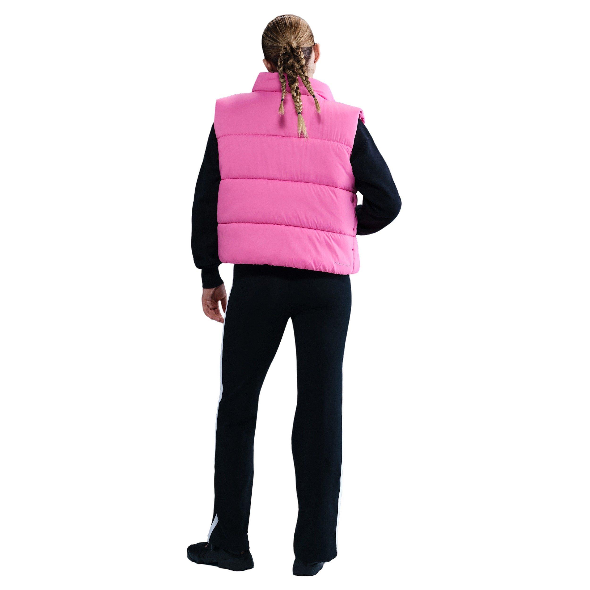 Nike Women's Sportswear Classic Puffer Therma-FIT Loose Vest - Pink/White - PINK/WHITE Thumbnail View 5