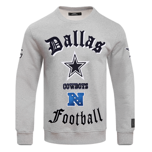 Pro Standard Men's NFL Dallas Cowboys Old English Crewneck -Grey