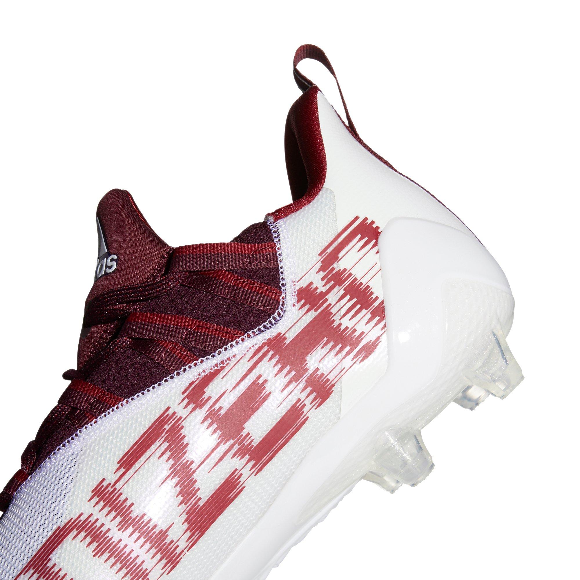 adidas football cleats maroon and white